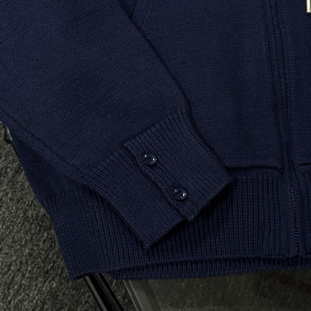 Thom Browne Couple Basic Clothing Wool Blue Hooded S-m