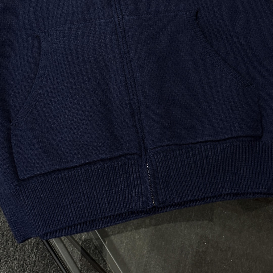 Thom Browne Couple Basic Clothing Wool Blue Hooded S-m