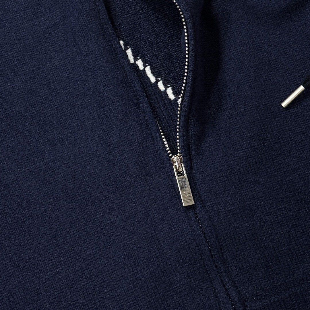 Thom Browne Couple Basic Clothing Wool Blue Hooded S-m