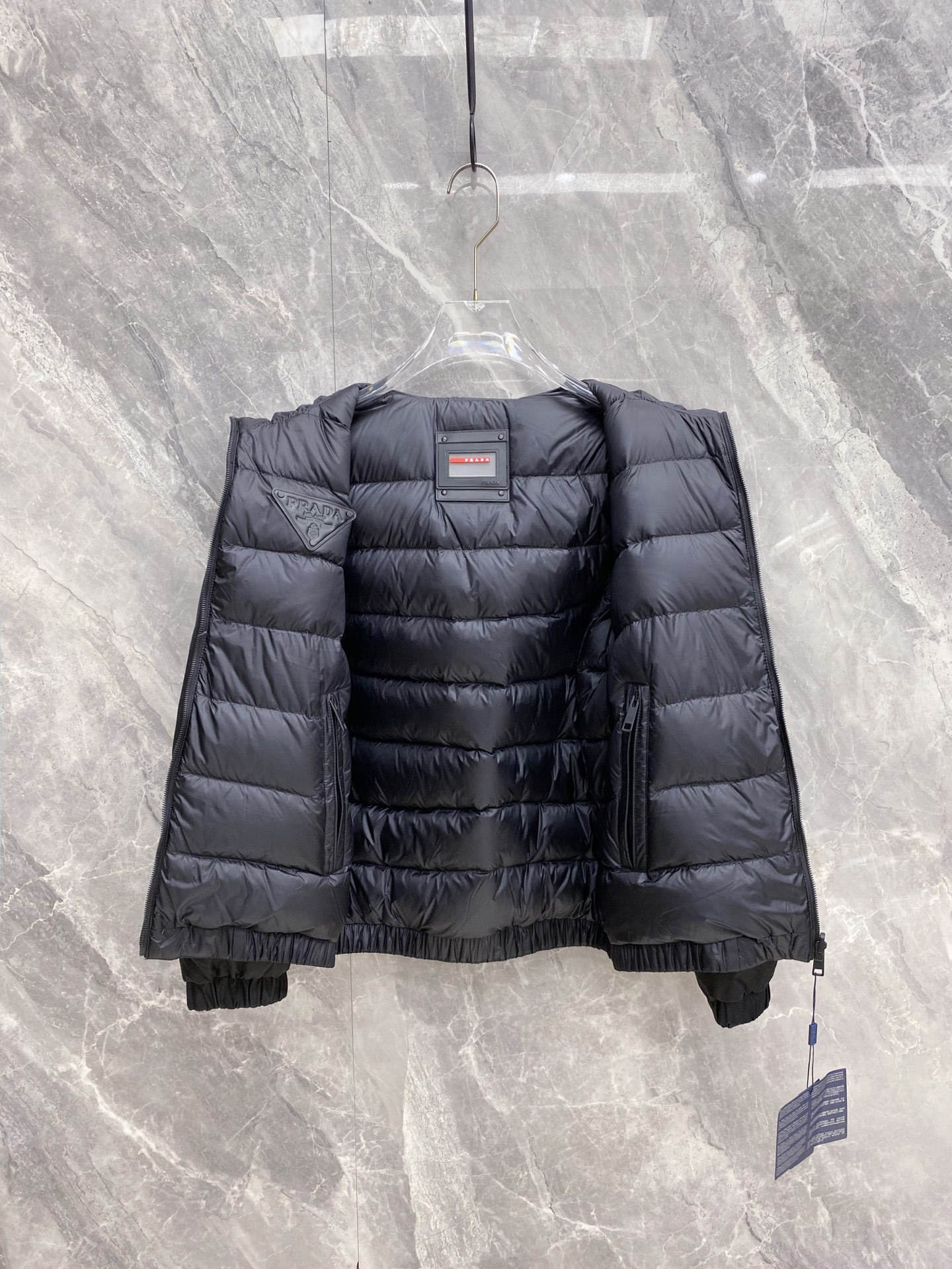 Prada Down Jacket Black Hooded M-54-48-56-50-52
