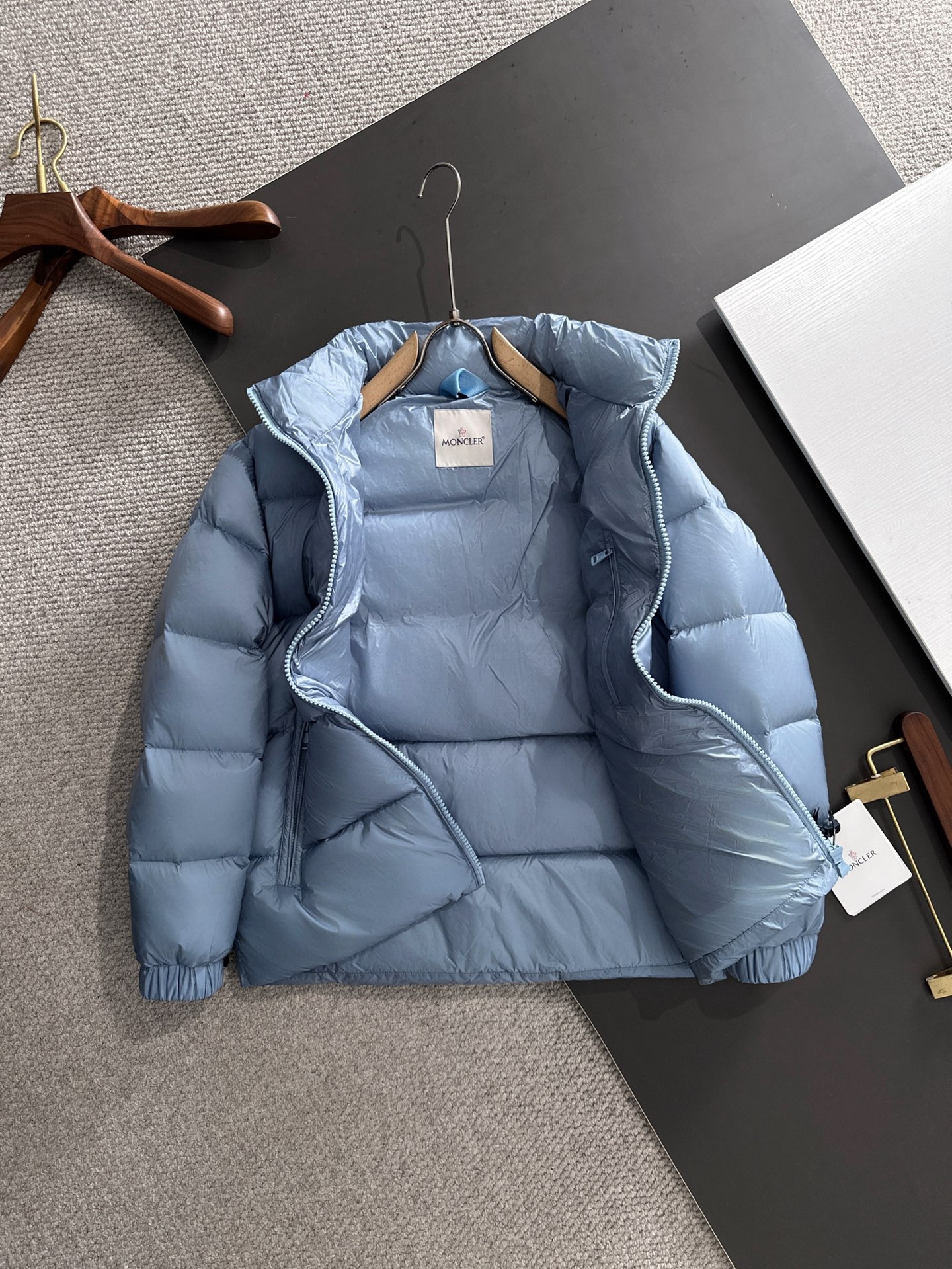 Moncler Down Jacket Goose Down Blue S-m-l-xl