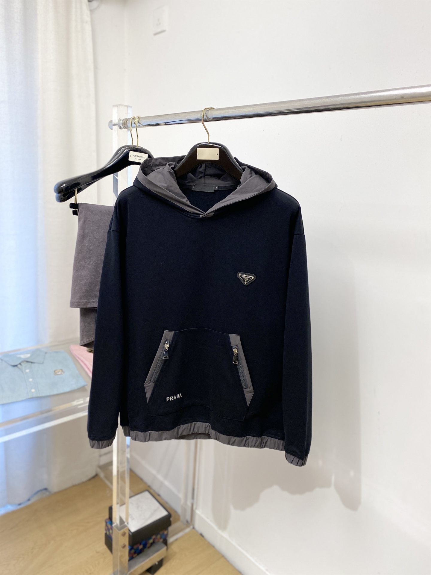 Prada Hoodie Cotton M-l-xl