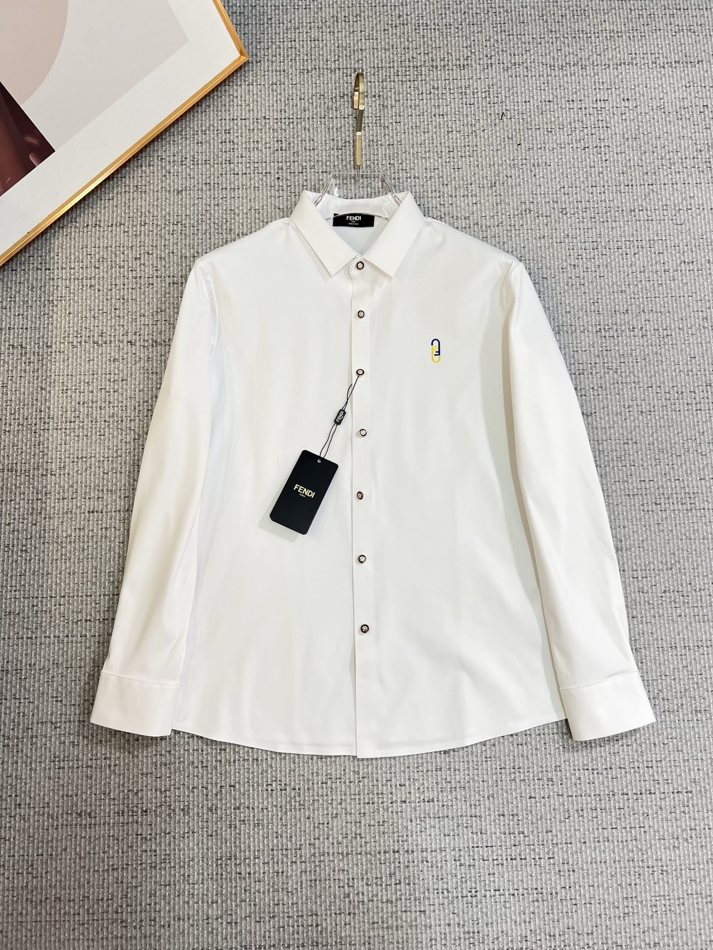 Fendi Male Shirt Cotton Slim Fit M-xl