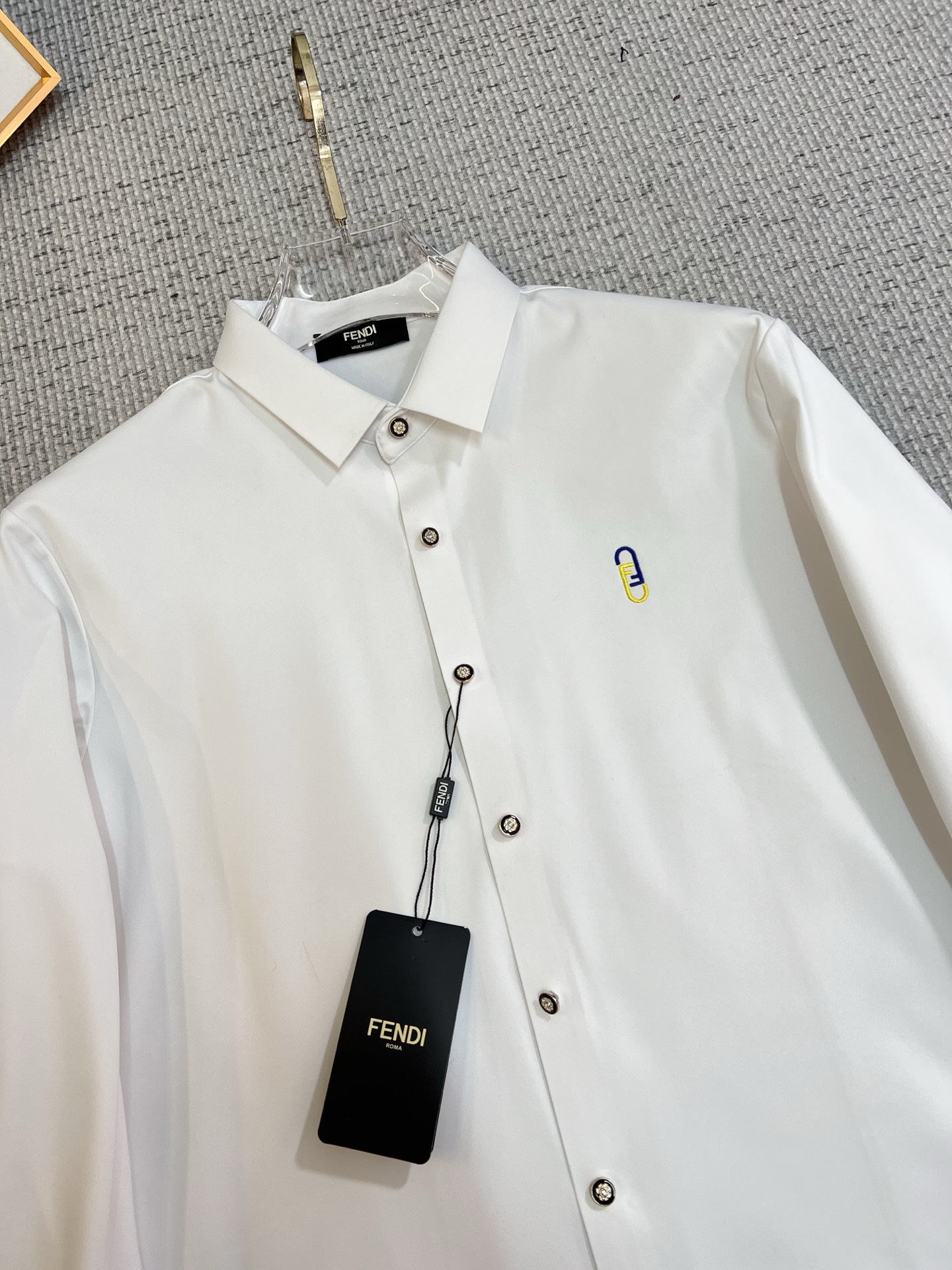 Fendi Male Shirt Cotton Slim Fit M-xl