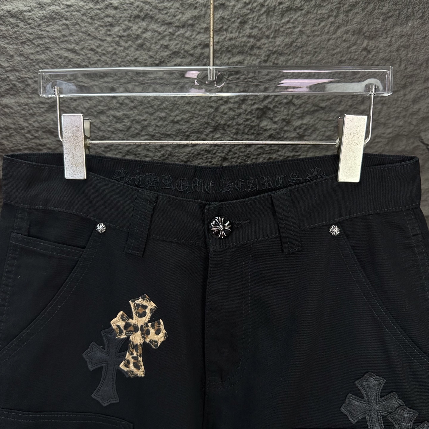 Chrome Hearts Couple Jeans Black Loose Fit