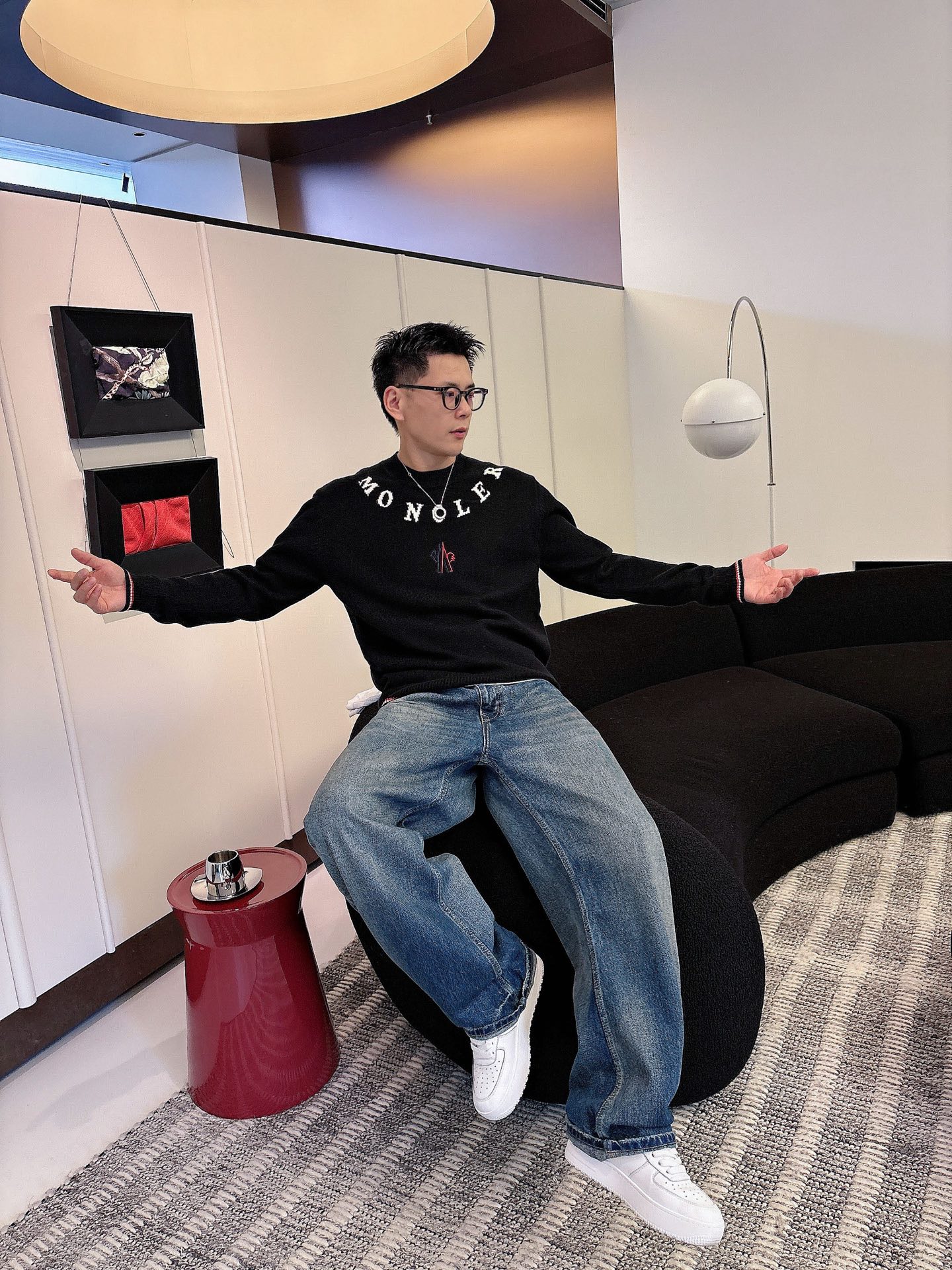 Moncler Male Basic Clothing Wool M-l-xl