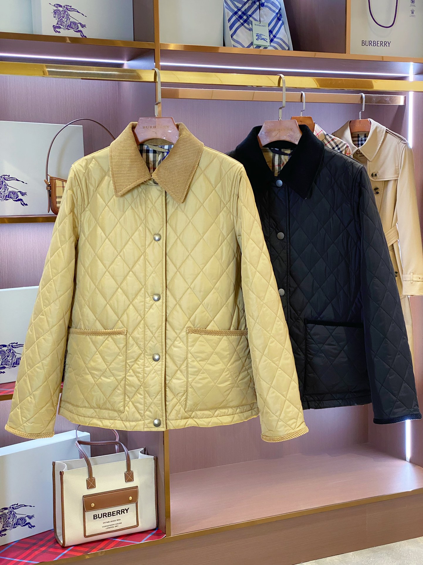 Burberry Female Jacket Cotton Black Slim Fit S-m-l-xl-xxl