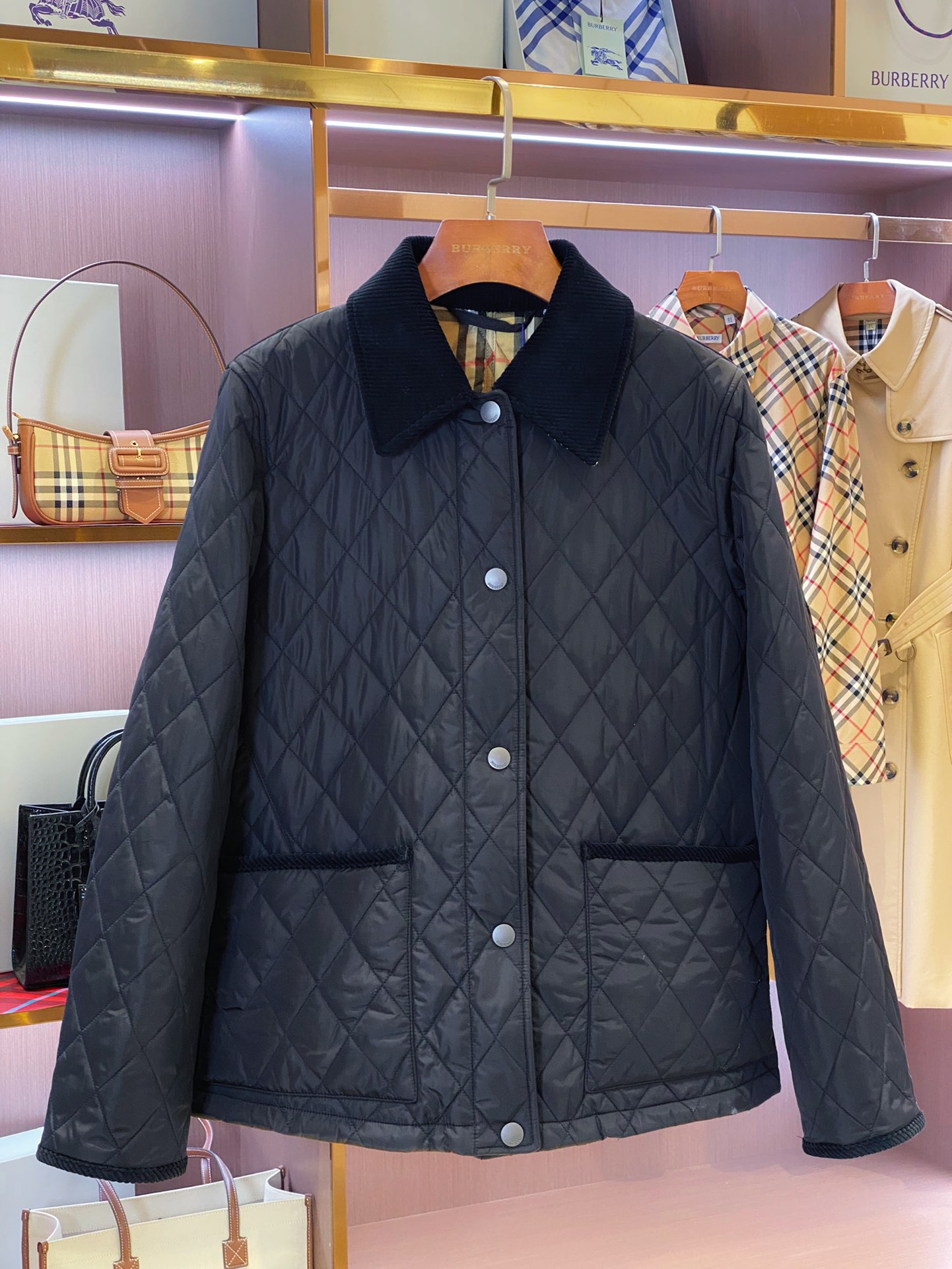 Burberry Female Jacket Cotton Black Slim Fit S-m-l-xl-xxl