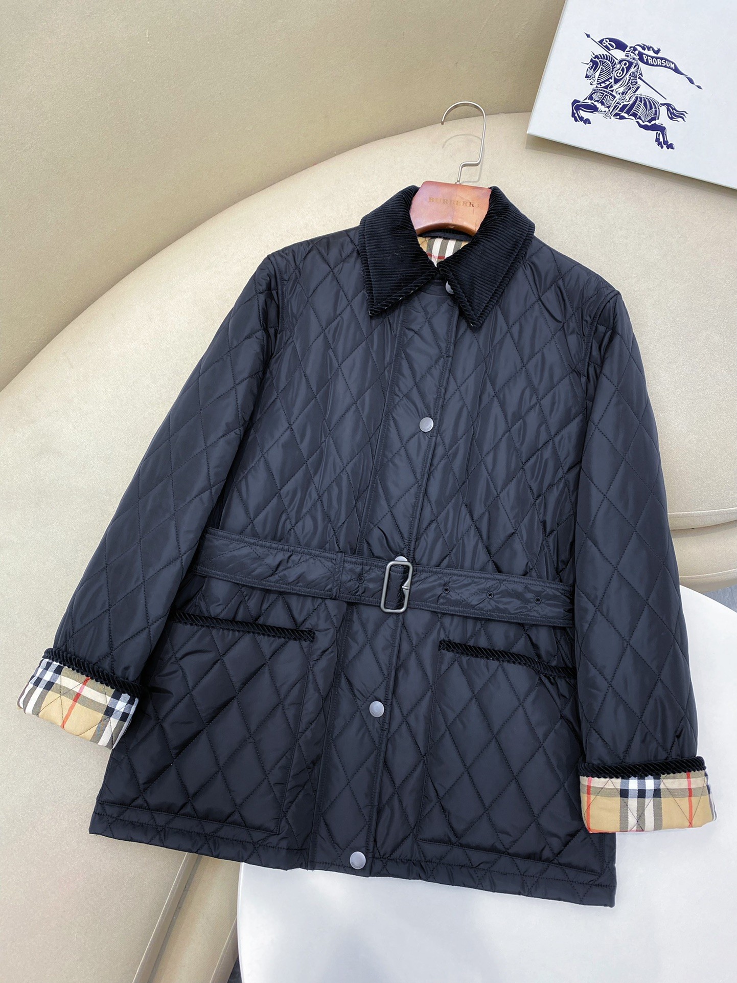 Burberry Female Jacket Cotton Black Loose Fit S-m-l-xl-xxl