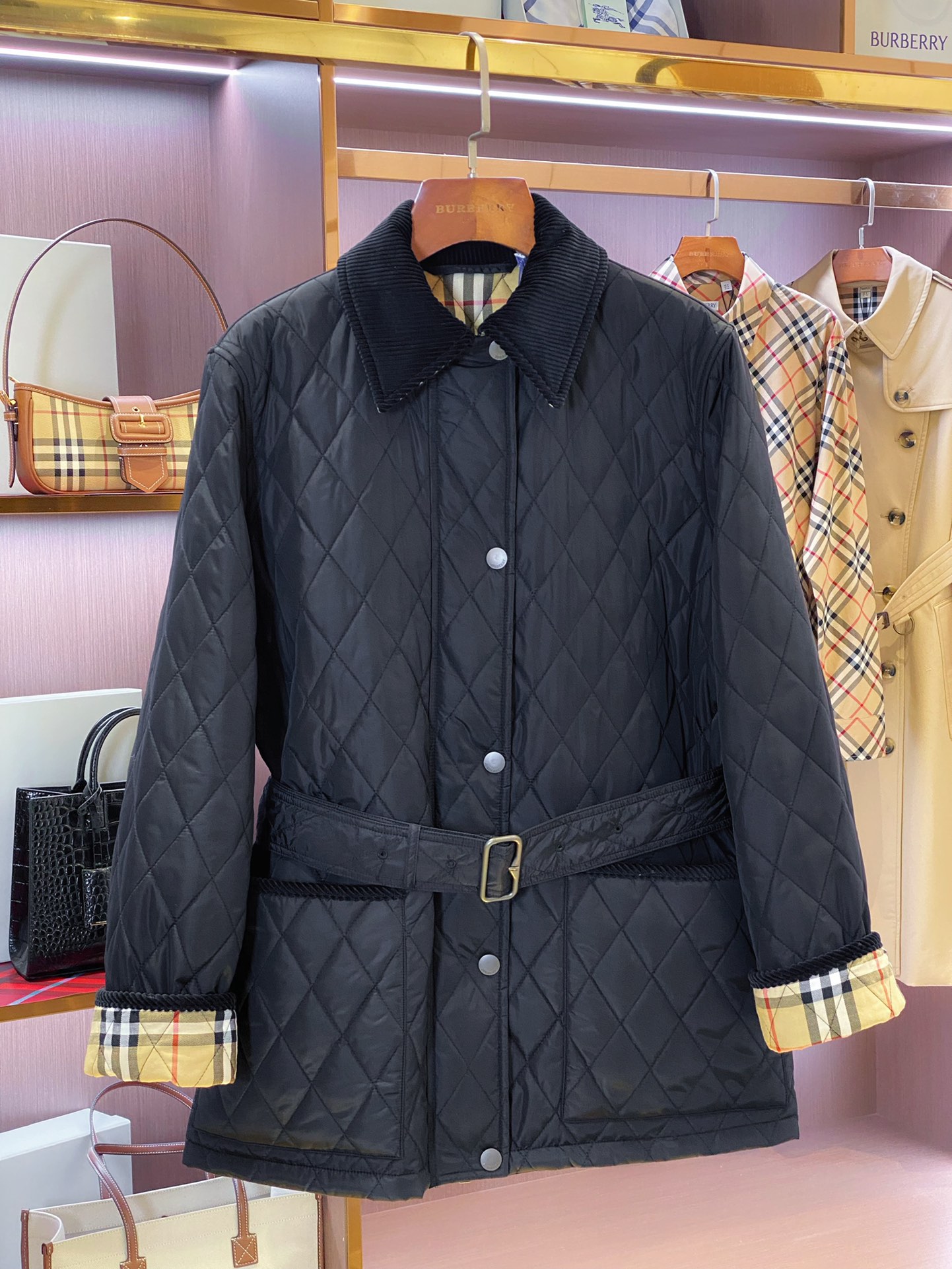 Burberry Female Jacket Cotton Black Loose Fit S-m-l-xl-xxl