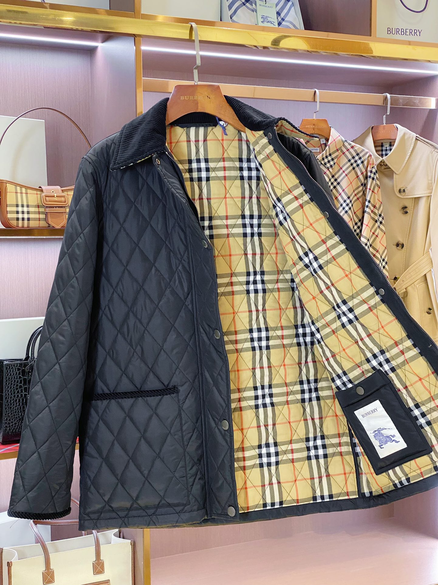 Burberry Female Jacket Cotton Black Loose Fit S-m-l-xl-xxl