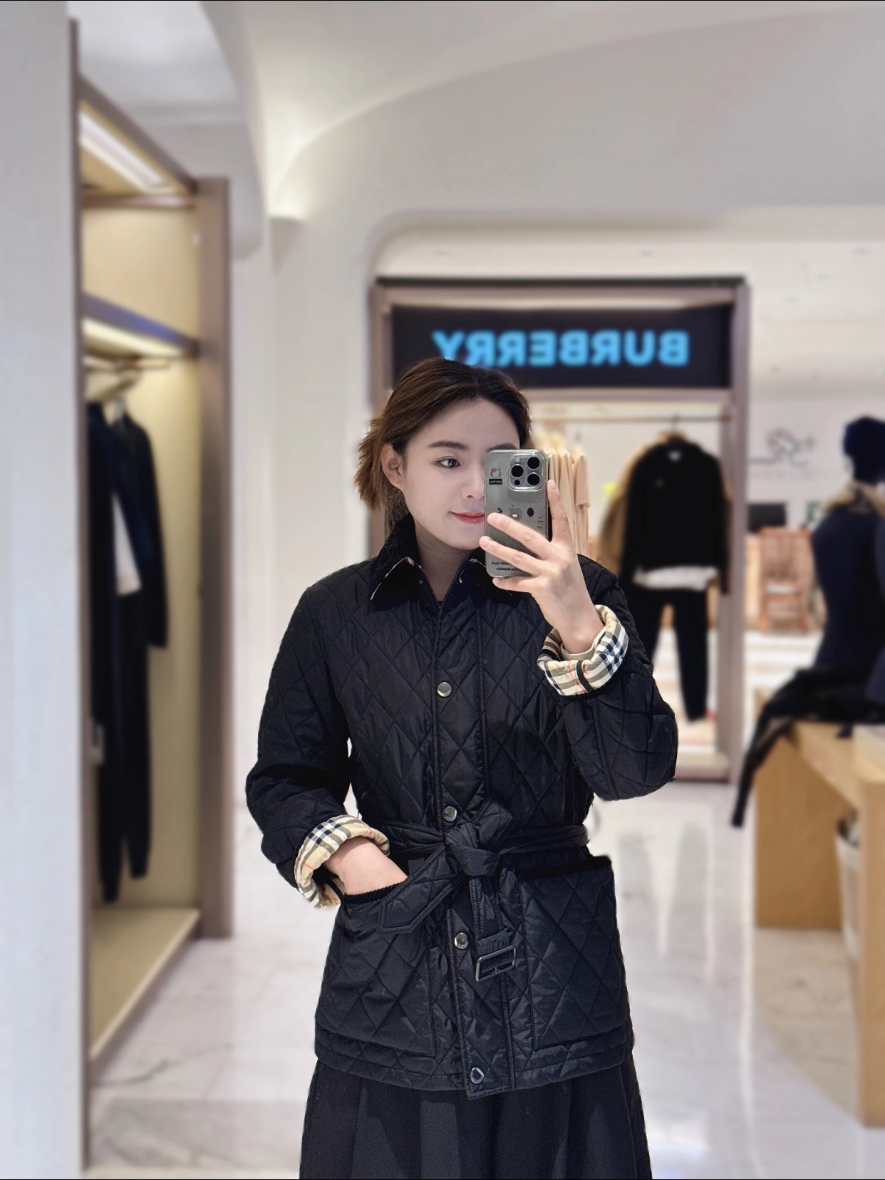 Burberry Female Jacket Cotton Black Loose Fit S-m-l-xl-xxl