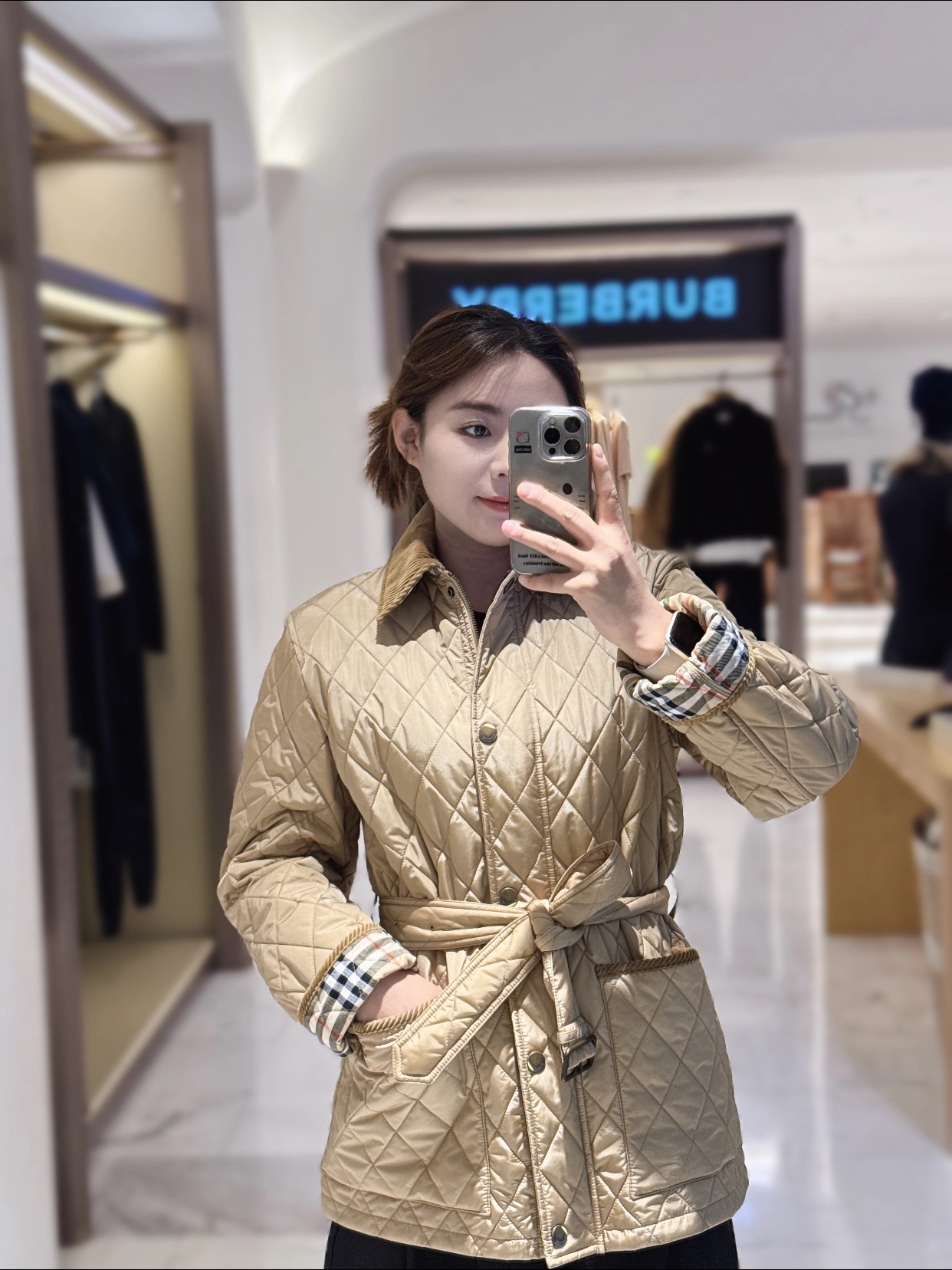 Burberry Female Jacket Cotton Black Loose Fit S-m-l-xl-xxl