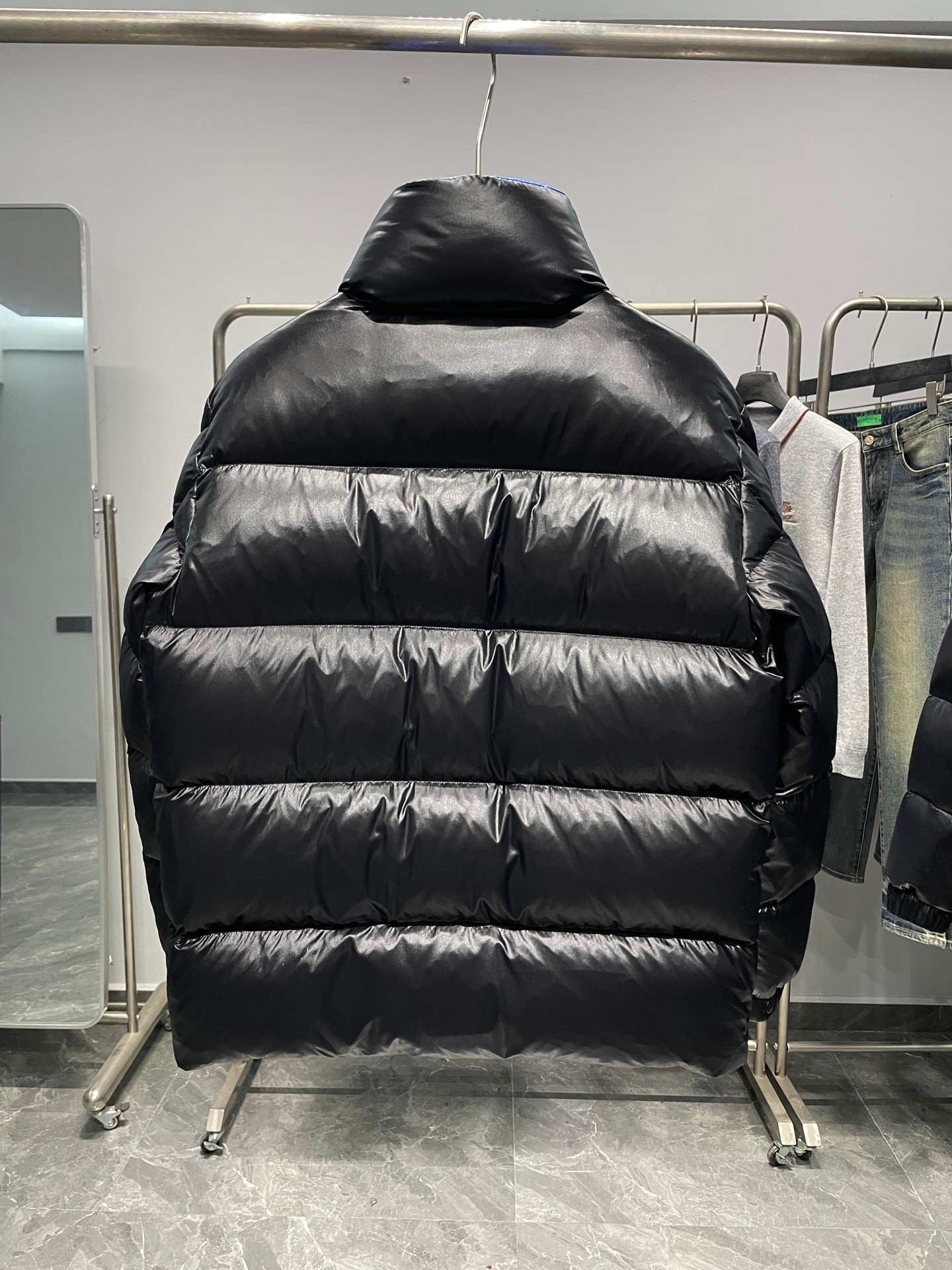 Down Jacket White Duck Down Black M-l-xl