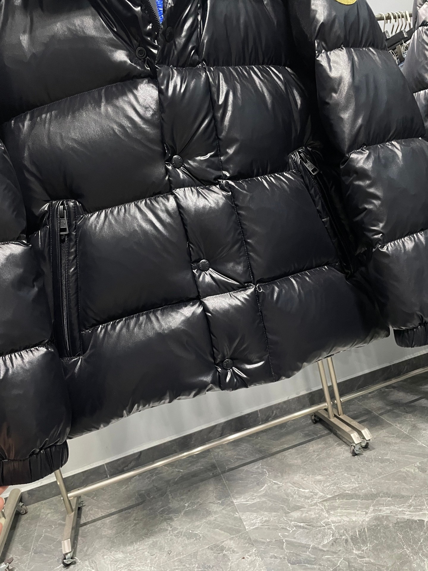 Down Jacket White Duck Down Black M-l-xl