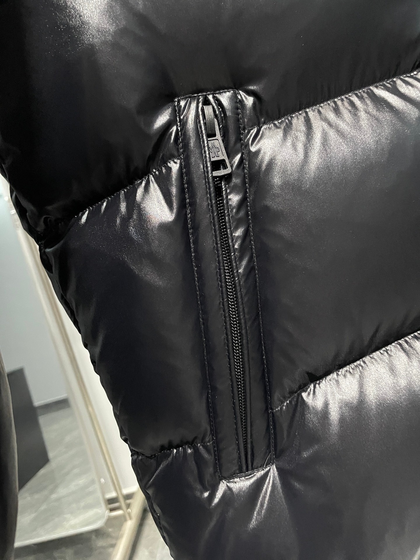Down Jacket White Duck Down Black M-l-xl