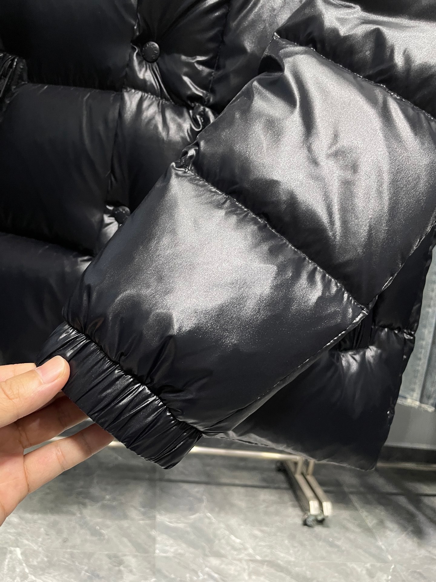Down Jacket White Duck Down Black M-l-xl