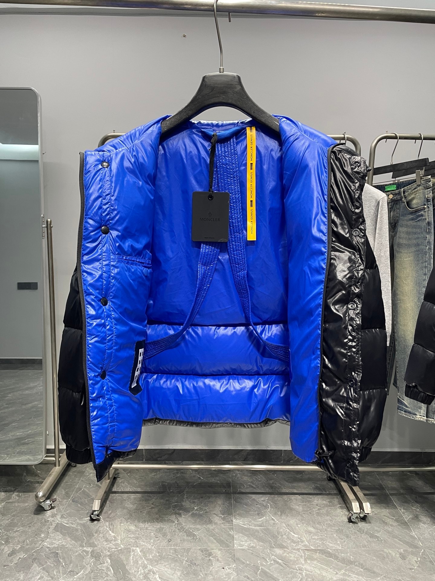 Down Jacket White Duck Down Black M-l-xl
