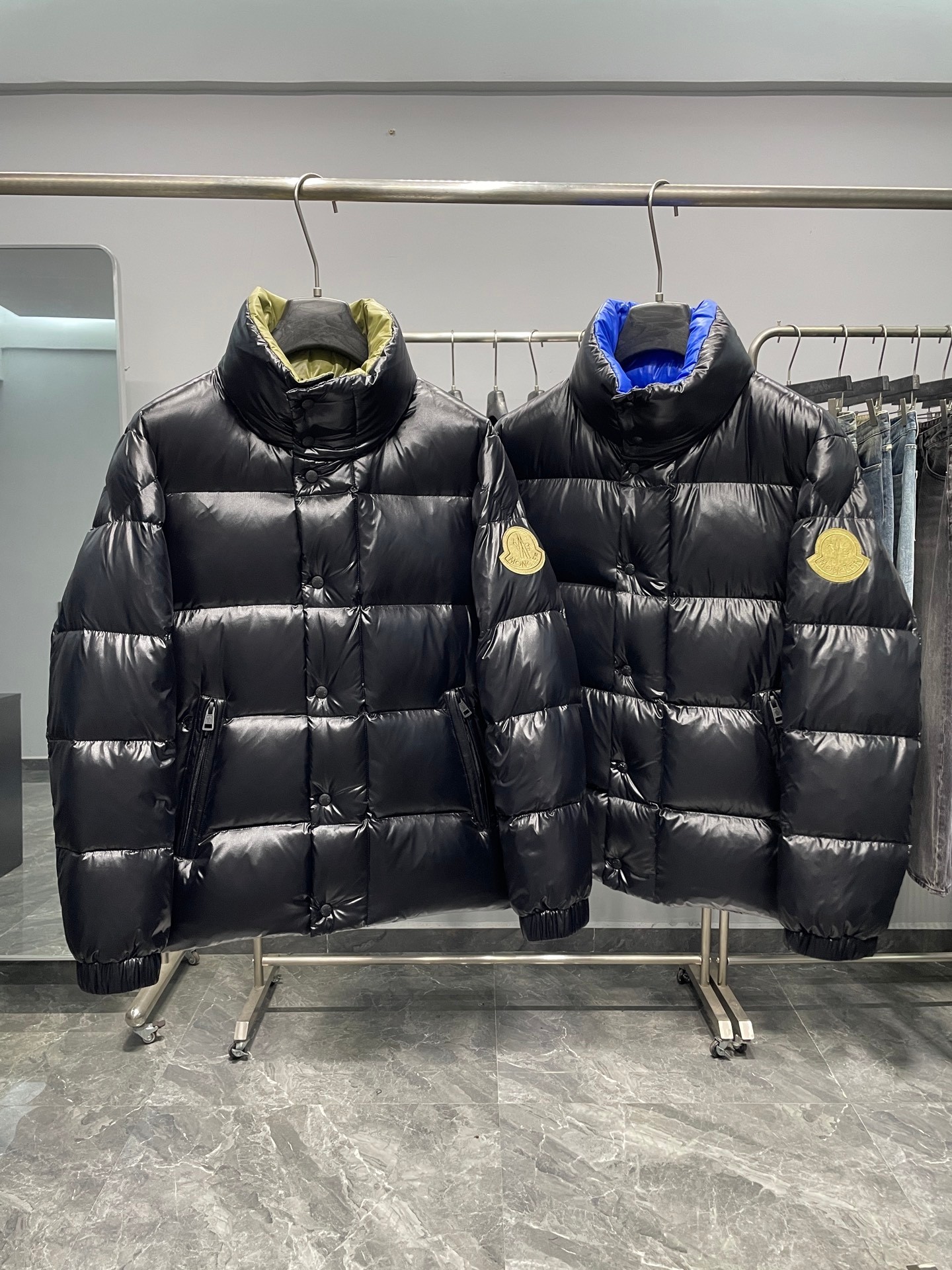 Down Jacket White Duck Down Black M-l-xl