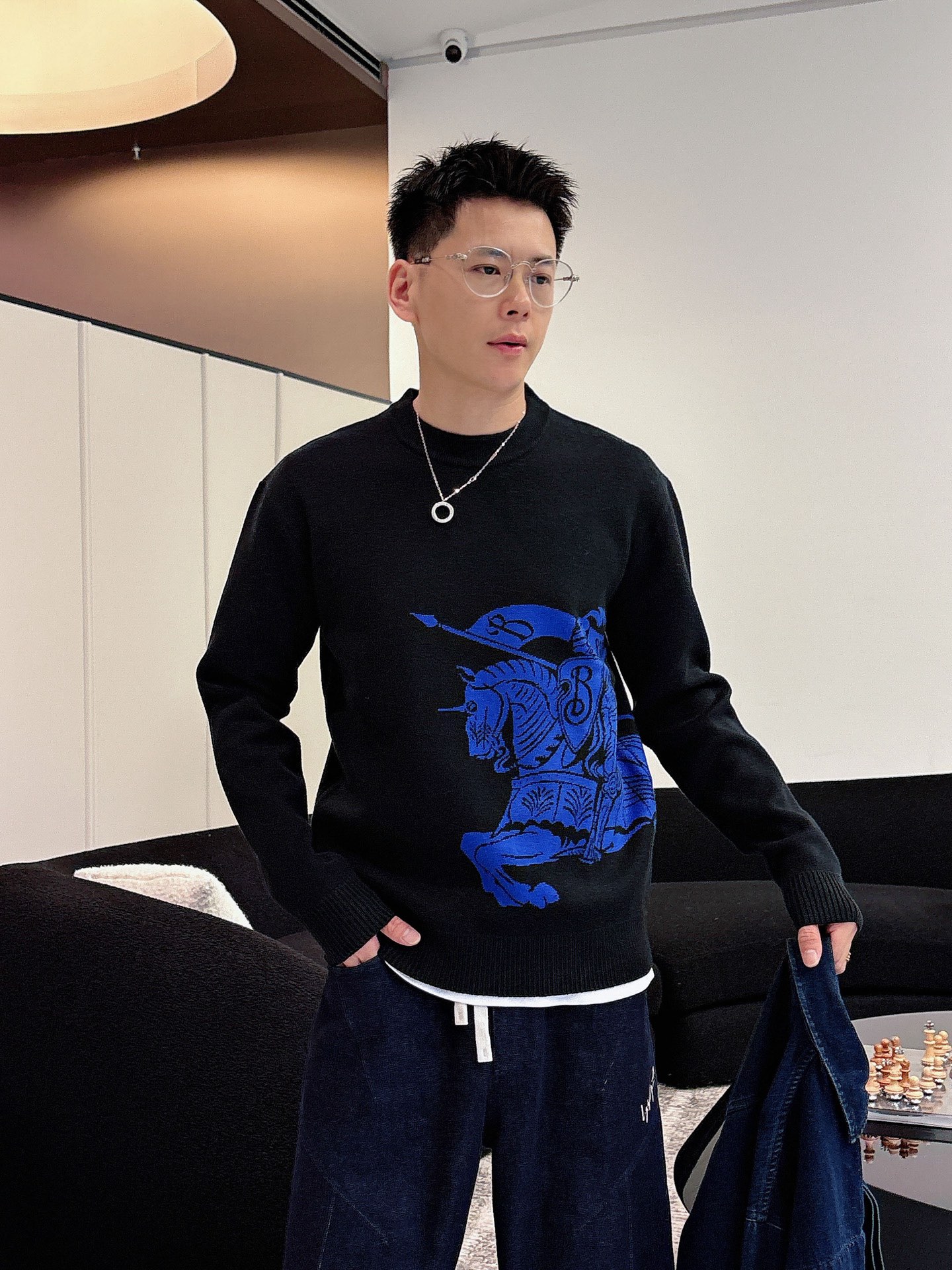 Burberry Male Basic Clothing Wool Loose Fit M-xl