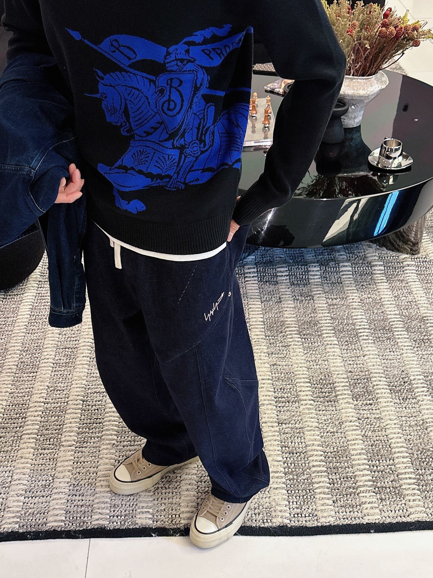 Burberry Male Basic Clothing Wool Loose Fit M-xl