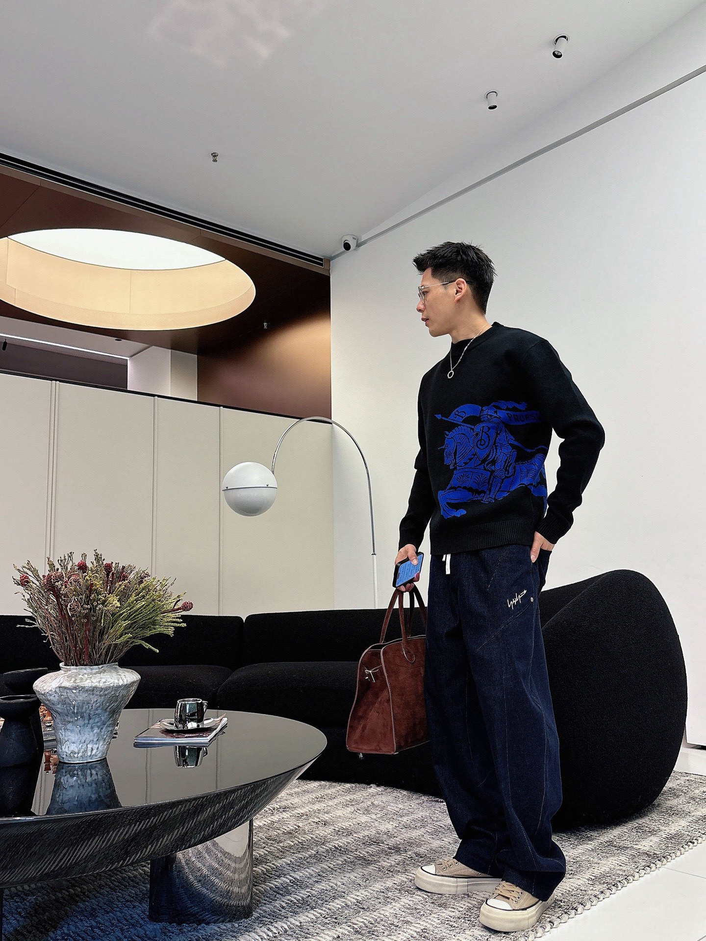 Burberry Male Basic Clothing Wool Loose Fit M-xl