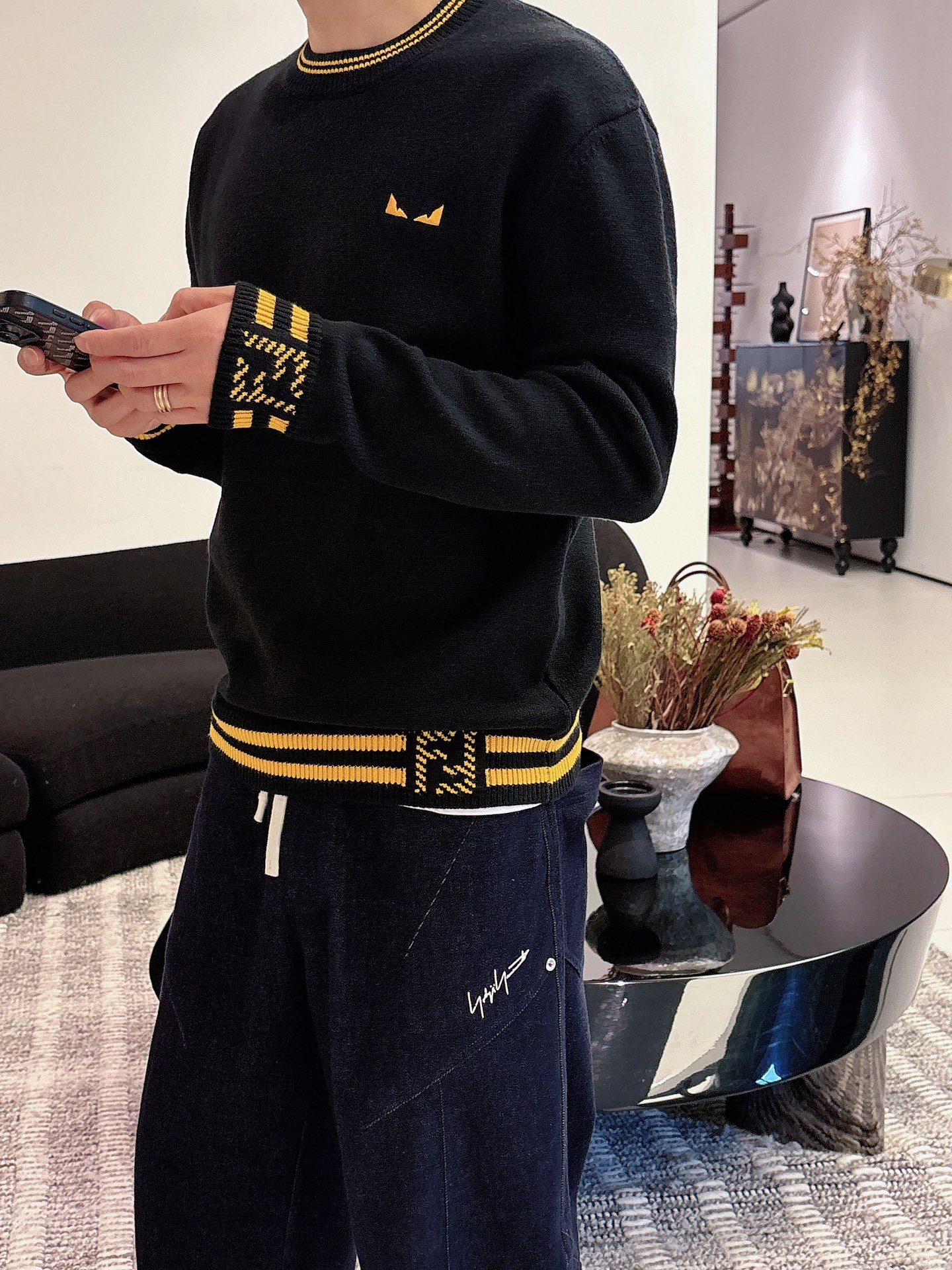 Fendi Male Basic Clothing Wool Loose Fit M-xl