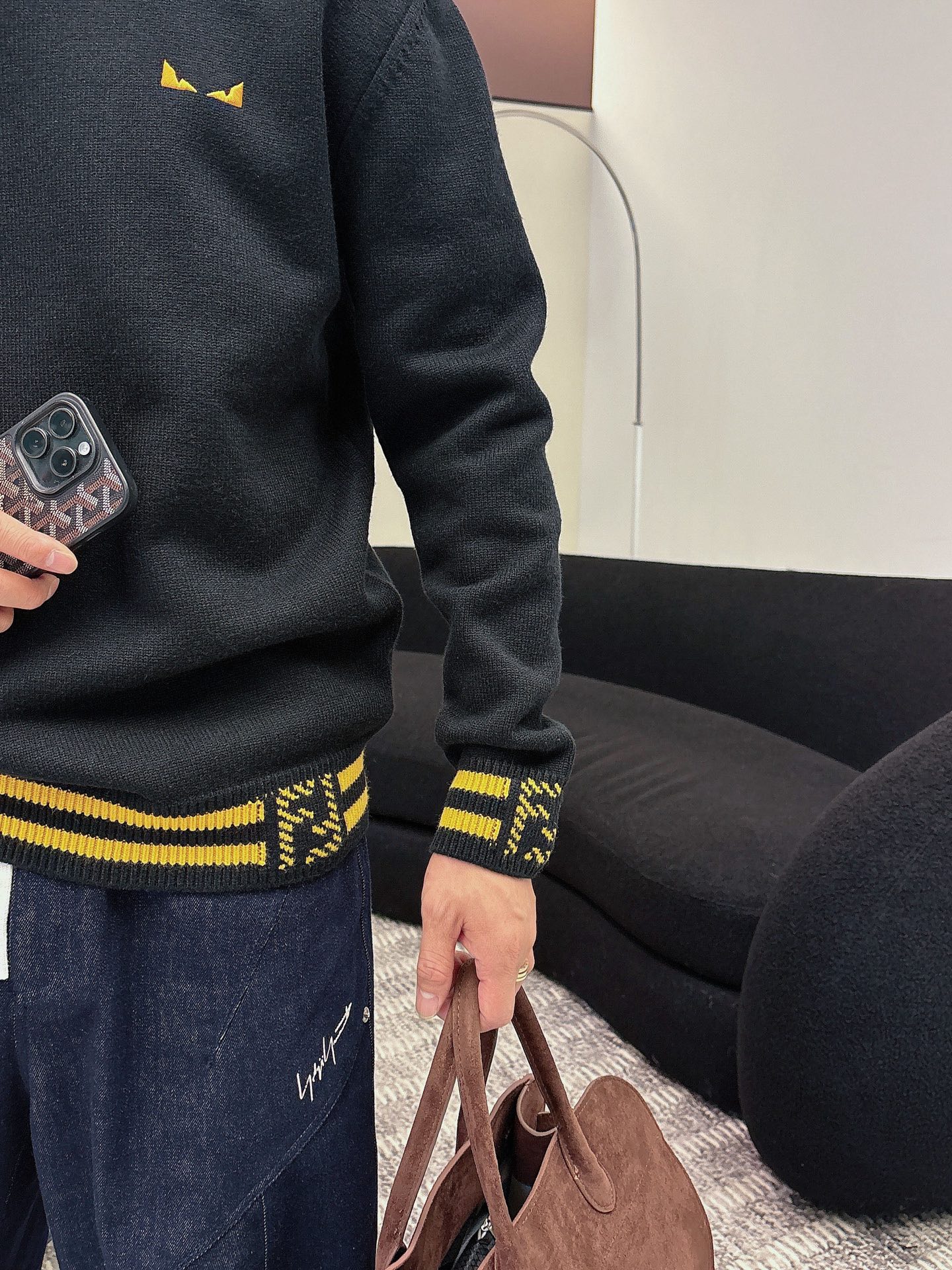 Fendi Male Basic Clothing Wool Loose Fit M-xl