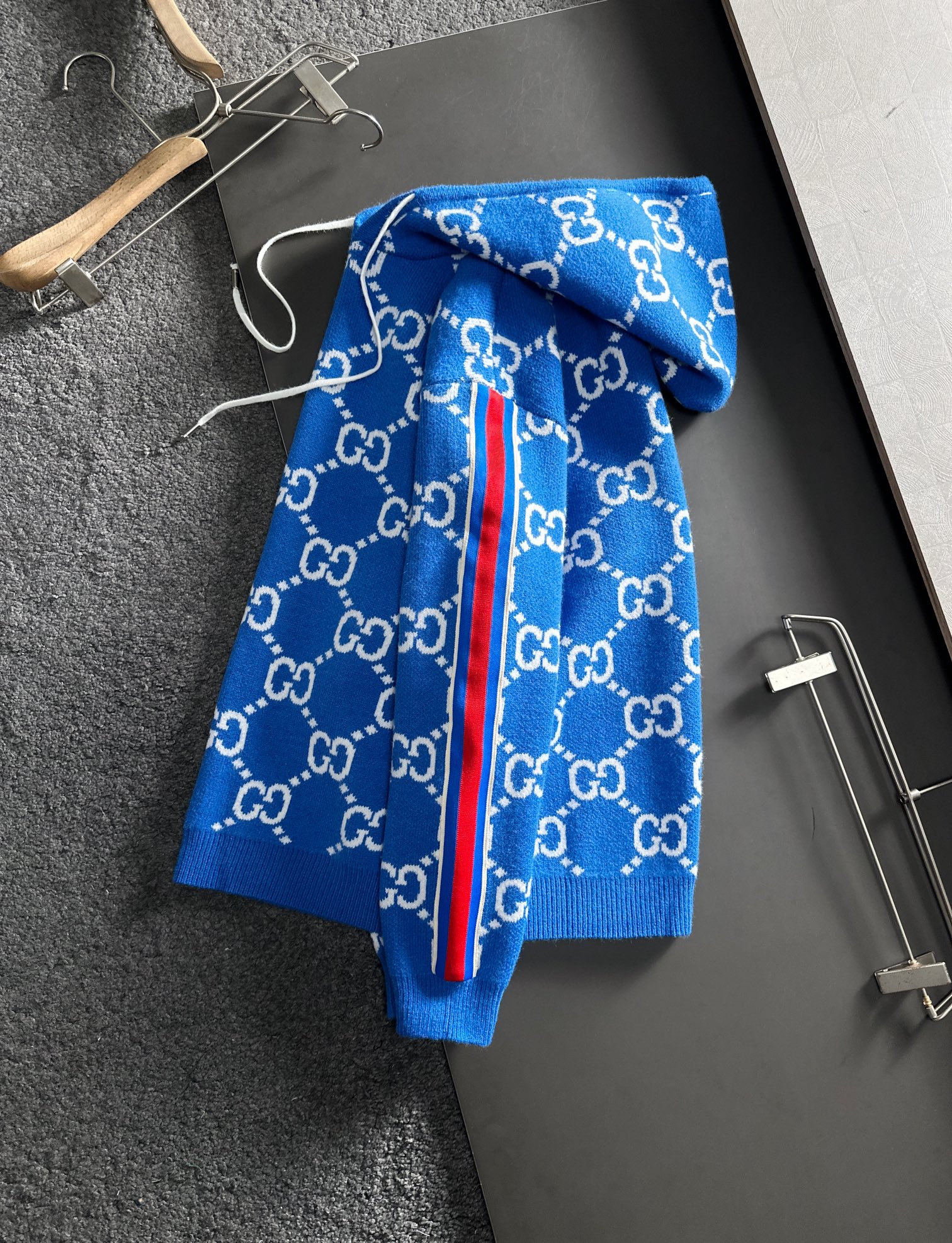 Gucci Hoodie Wool Blue S-xl