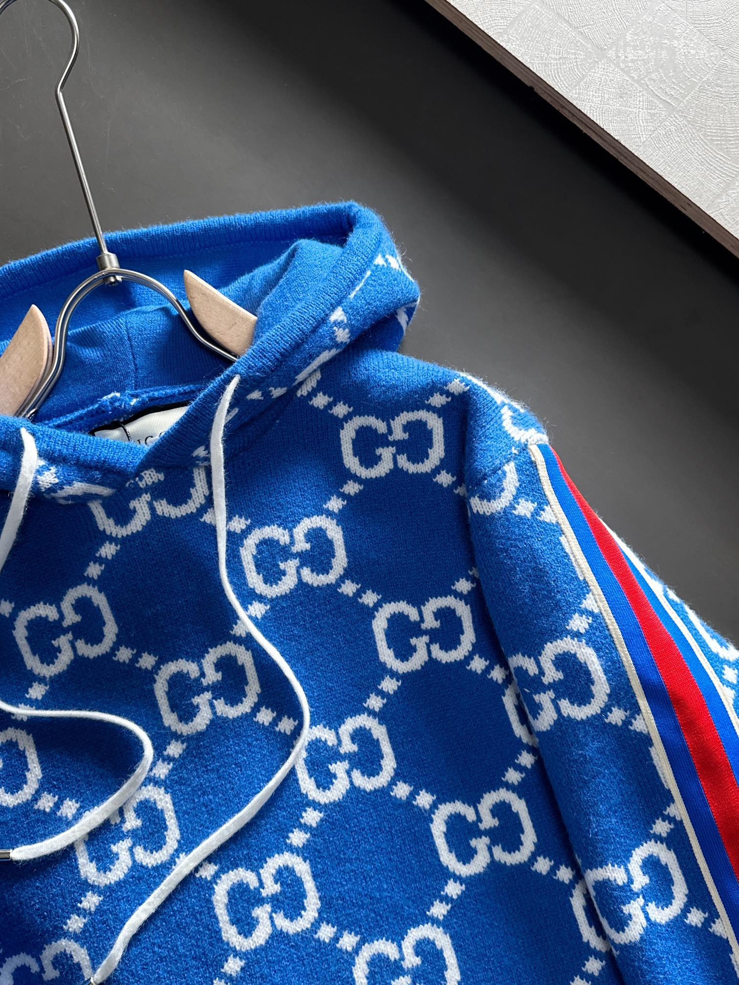 Gucci Hoodie Wool Blue S-xl