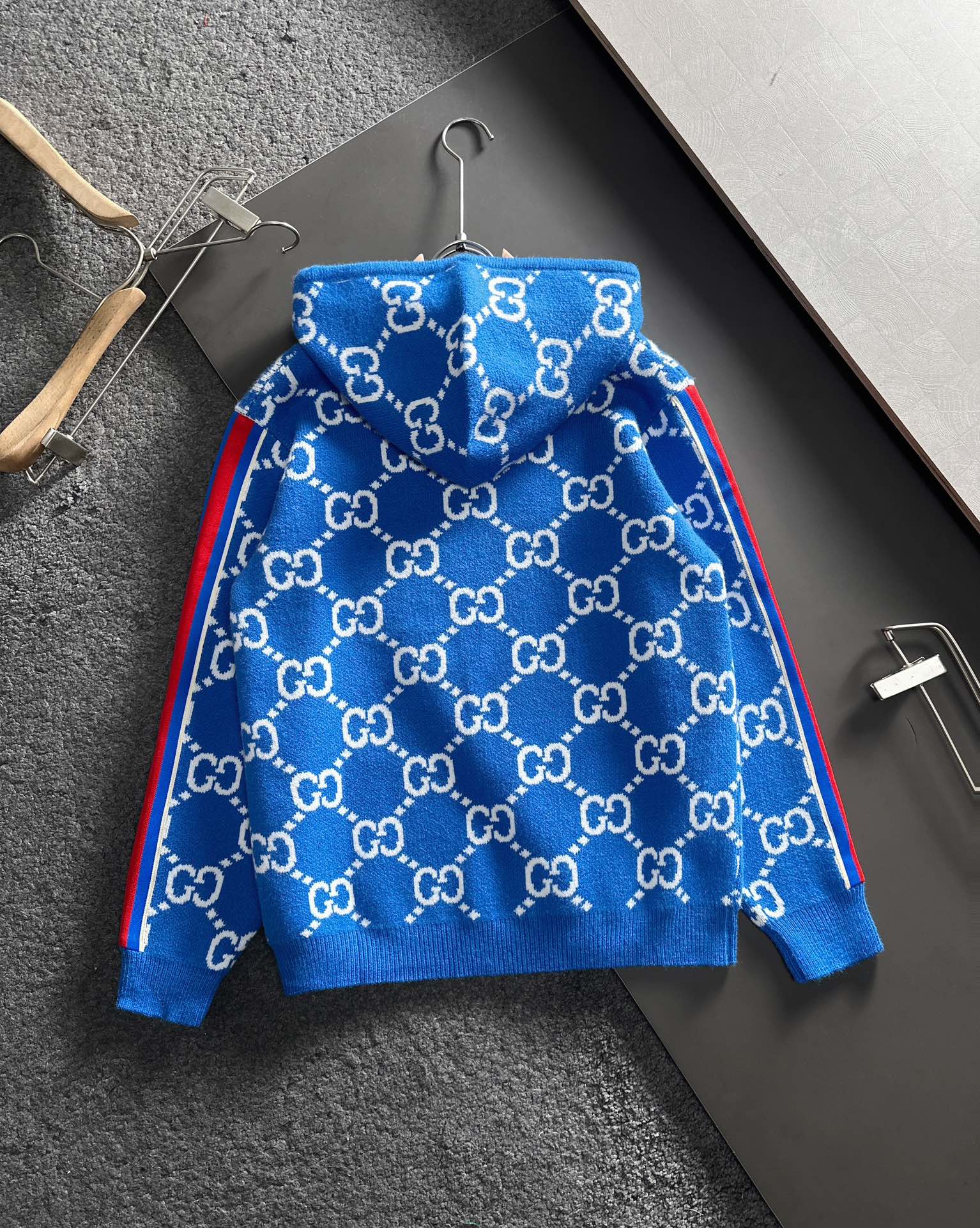 Gucci Hoodie Wool Blue S-xl