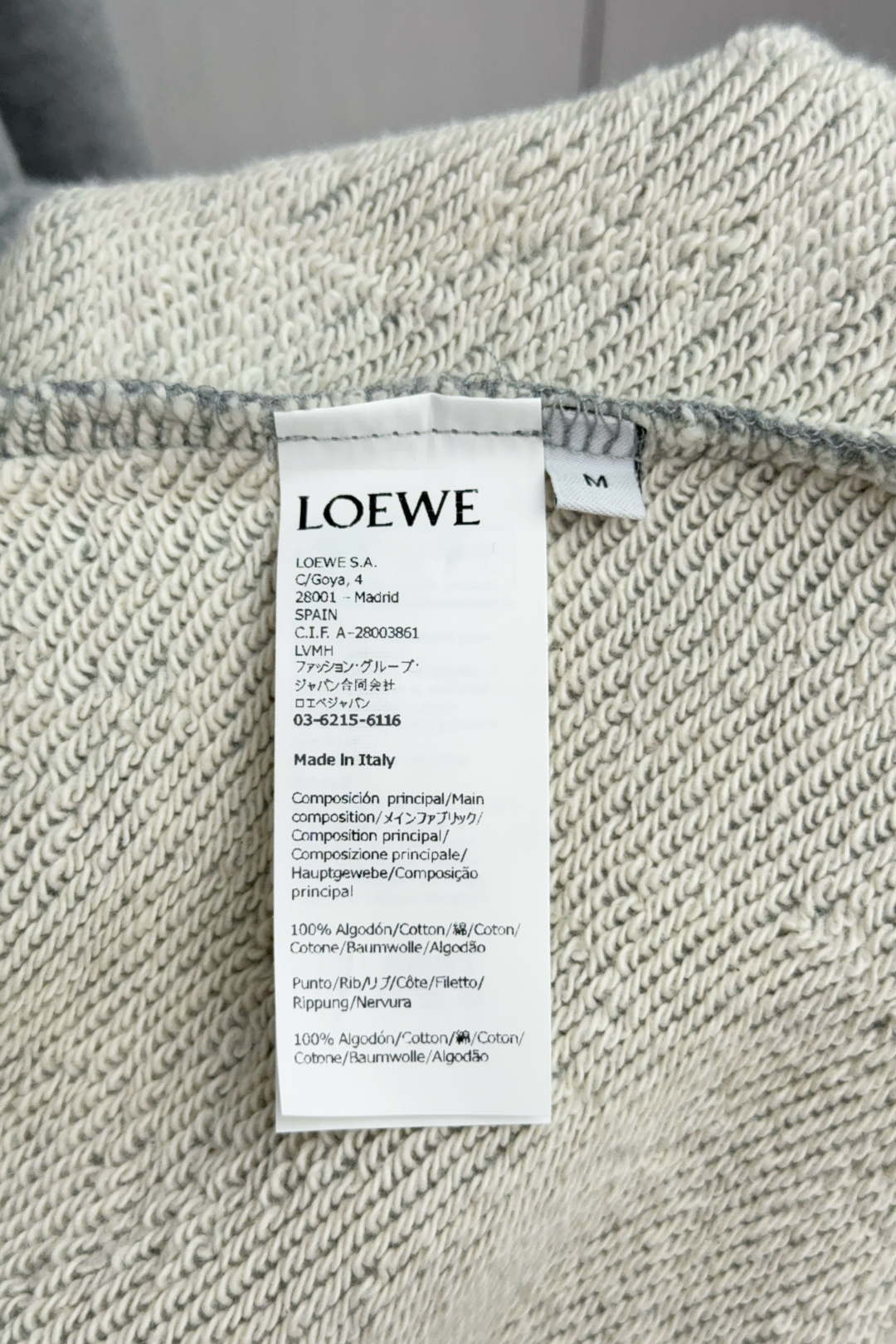 Loewe Male Basic Clothing Cotton Hooded S-m-l-xl