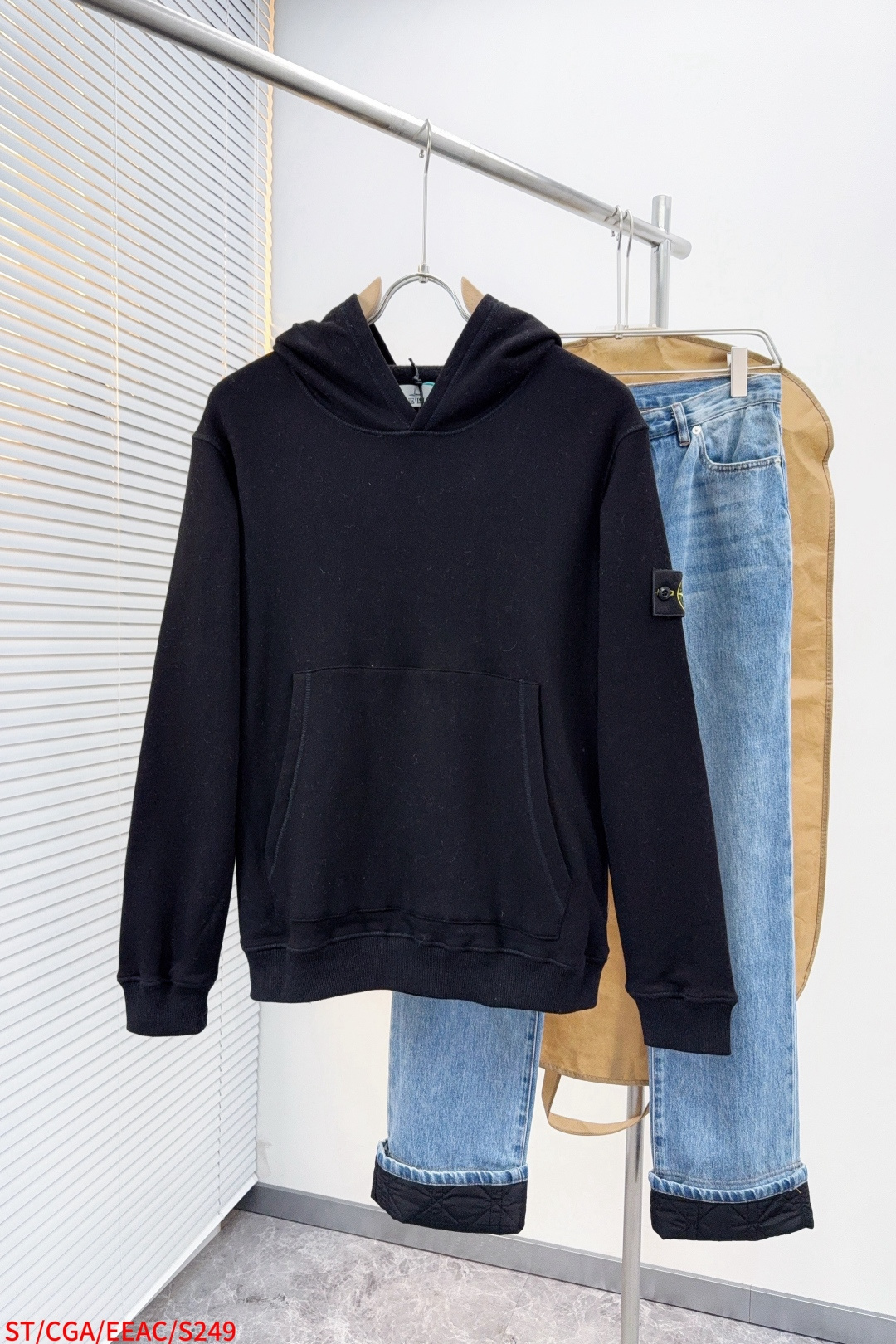 Stone Island Couple Hoodie Black Hooded S-m-l-xl-xxl