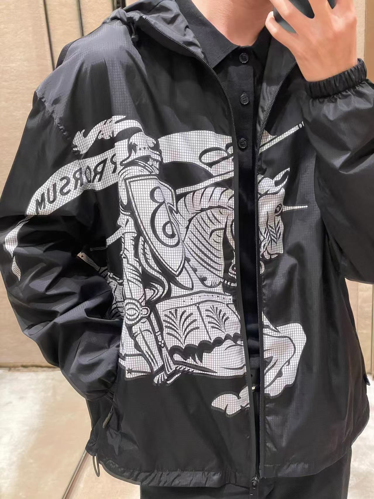 Burberry Jacket Black Hooded S-m-xl