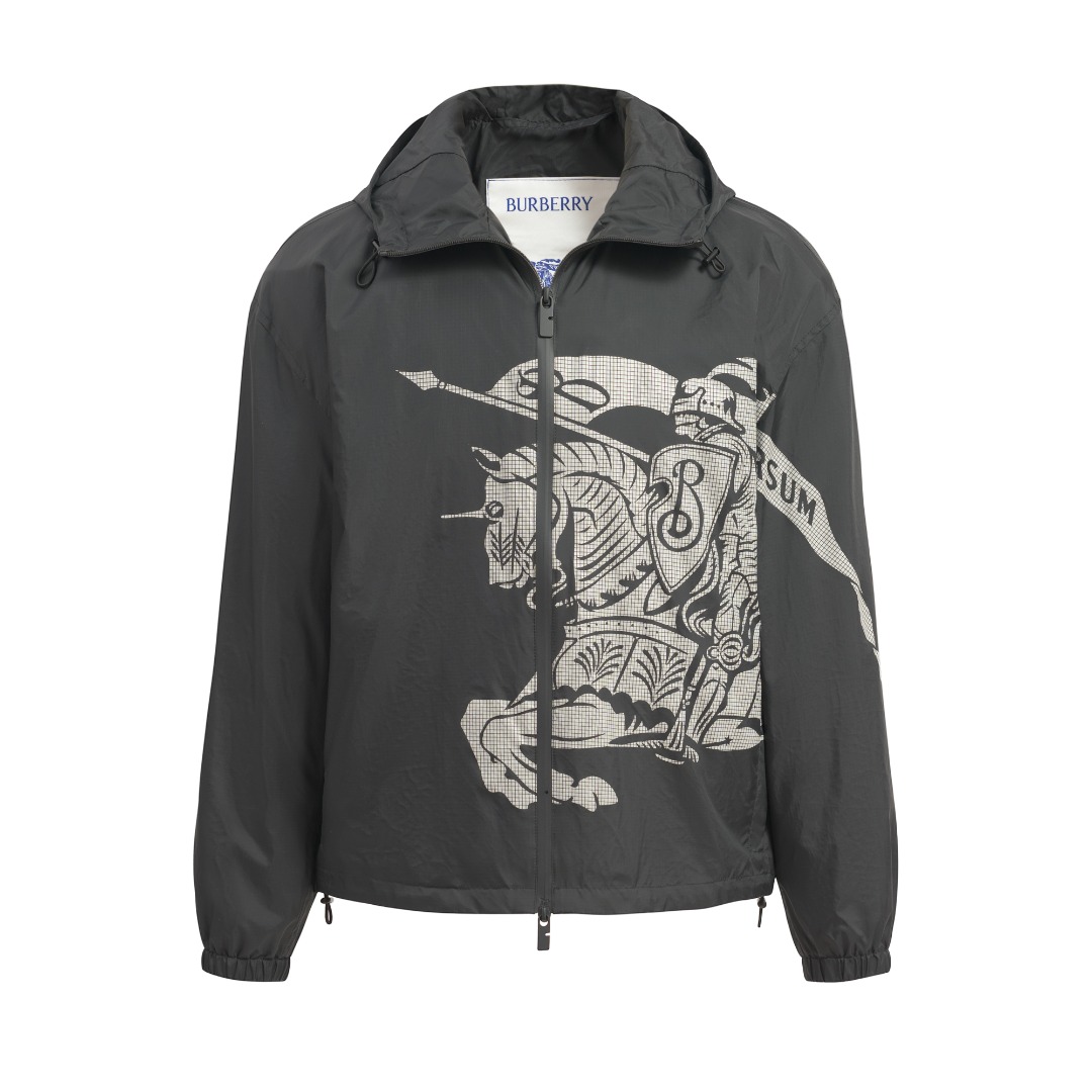 Burberry Jacket Black Hooded S-m-xl