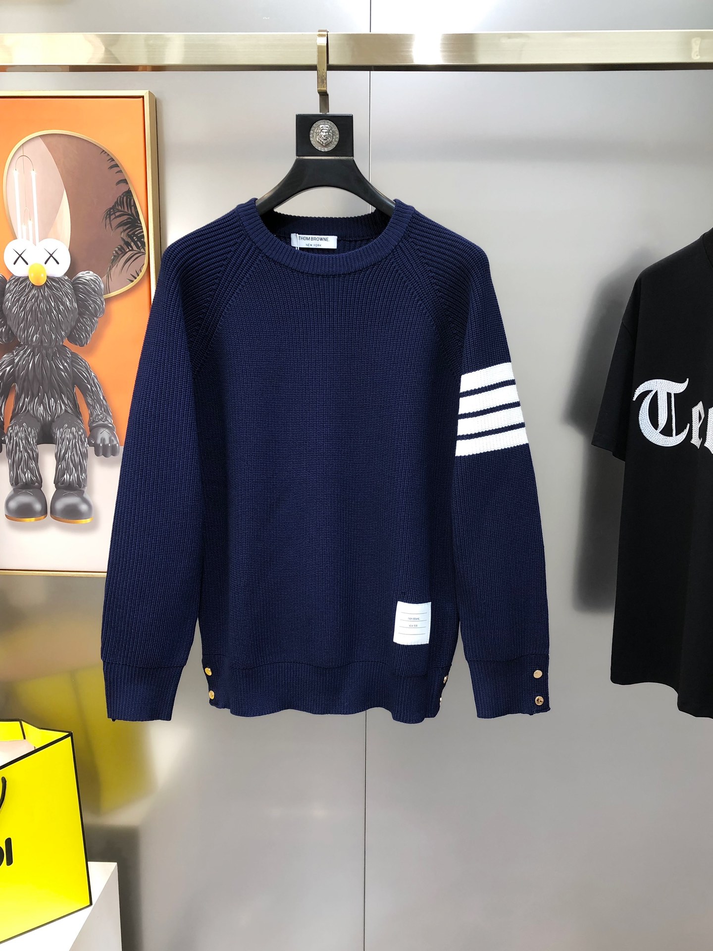 Thom Browne Male Basic Clothing Wool Blue M-xl
