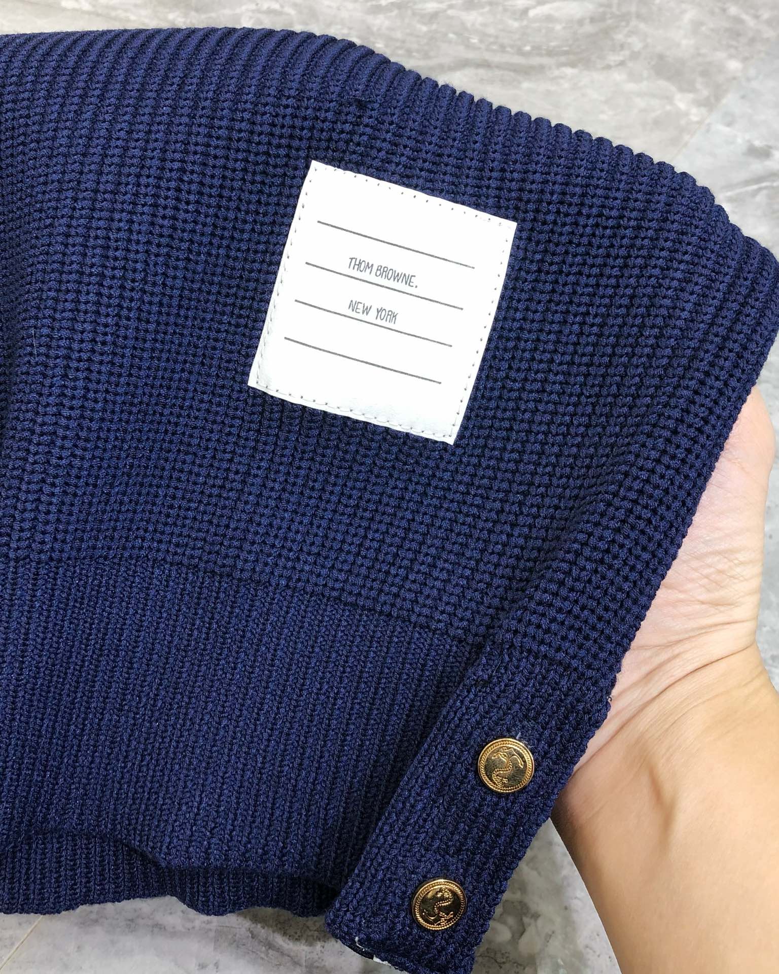 Thom Browne Male Basic Clothing Wool Blue M-xl