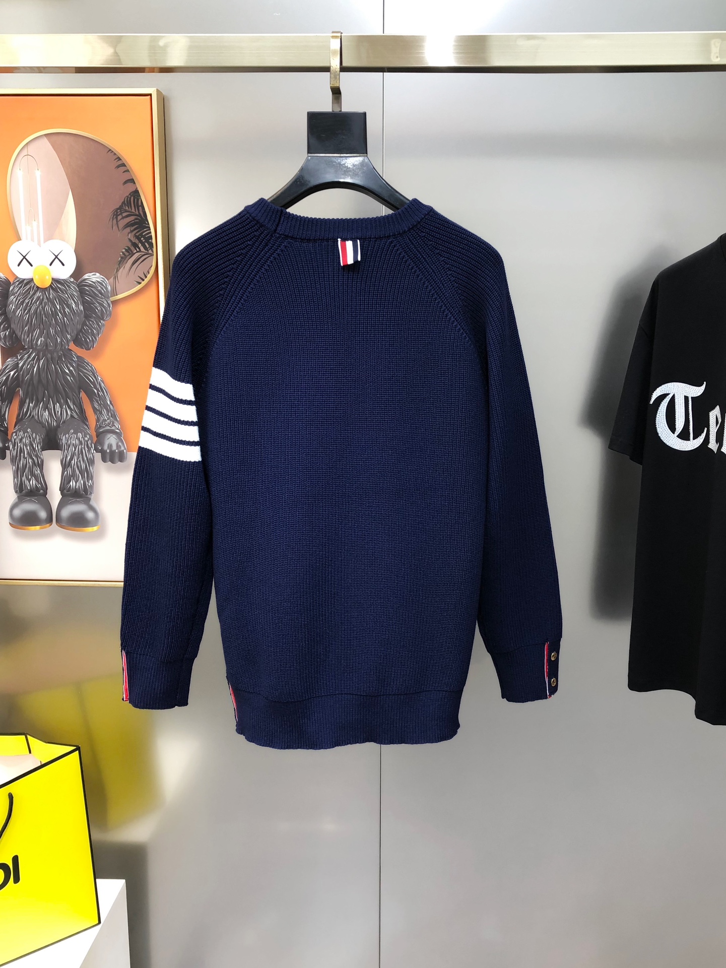 Thom Browne Male Basic Clothing Wool Blue M-xl