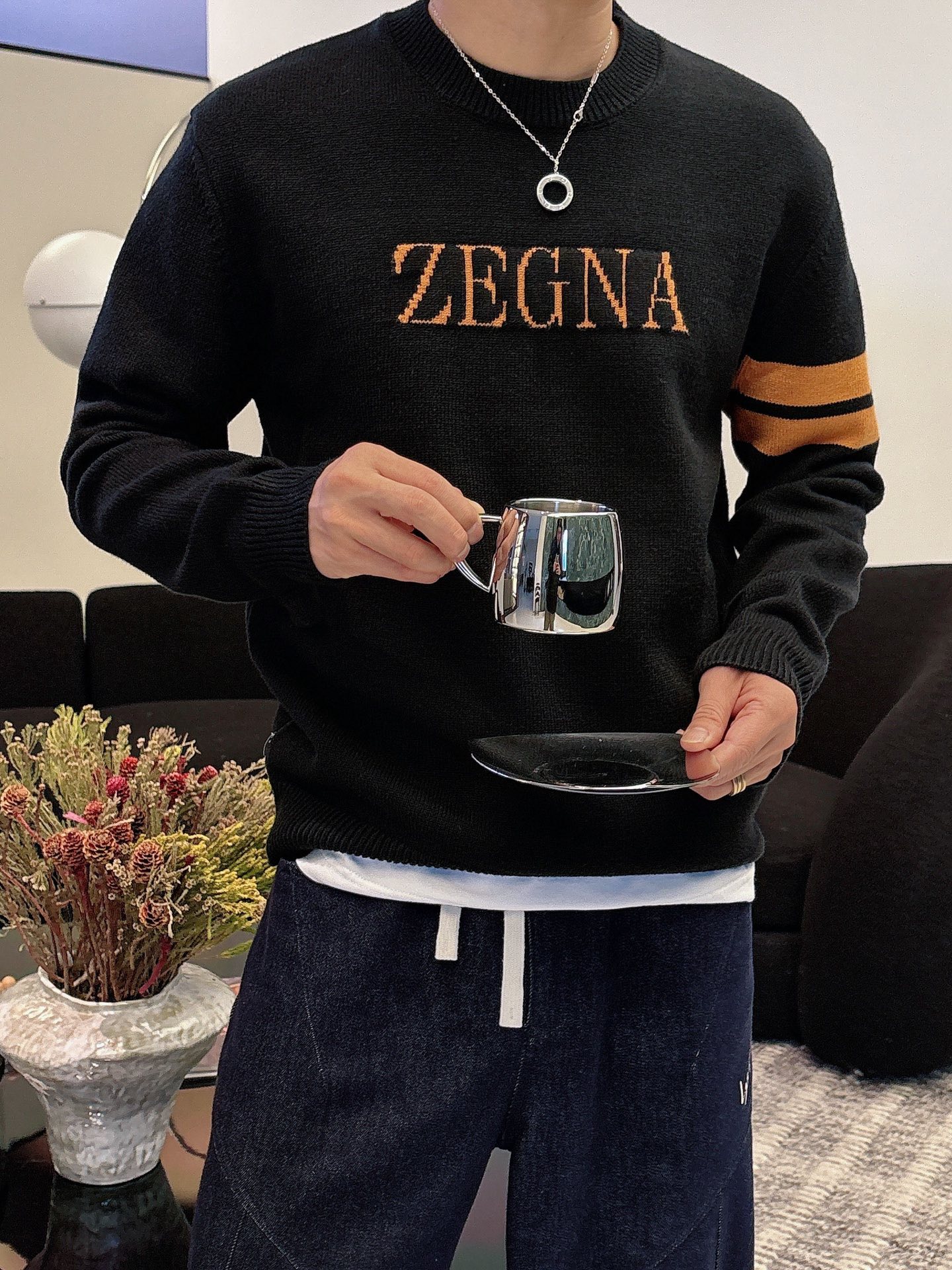 Male Basic Clothing Wool Loose Fit M-xl
