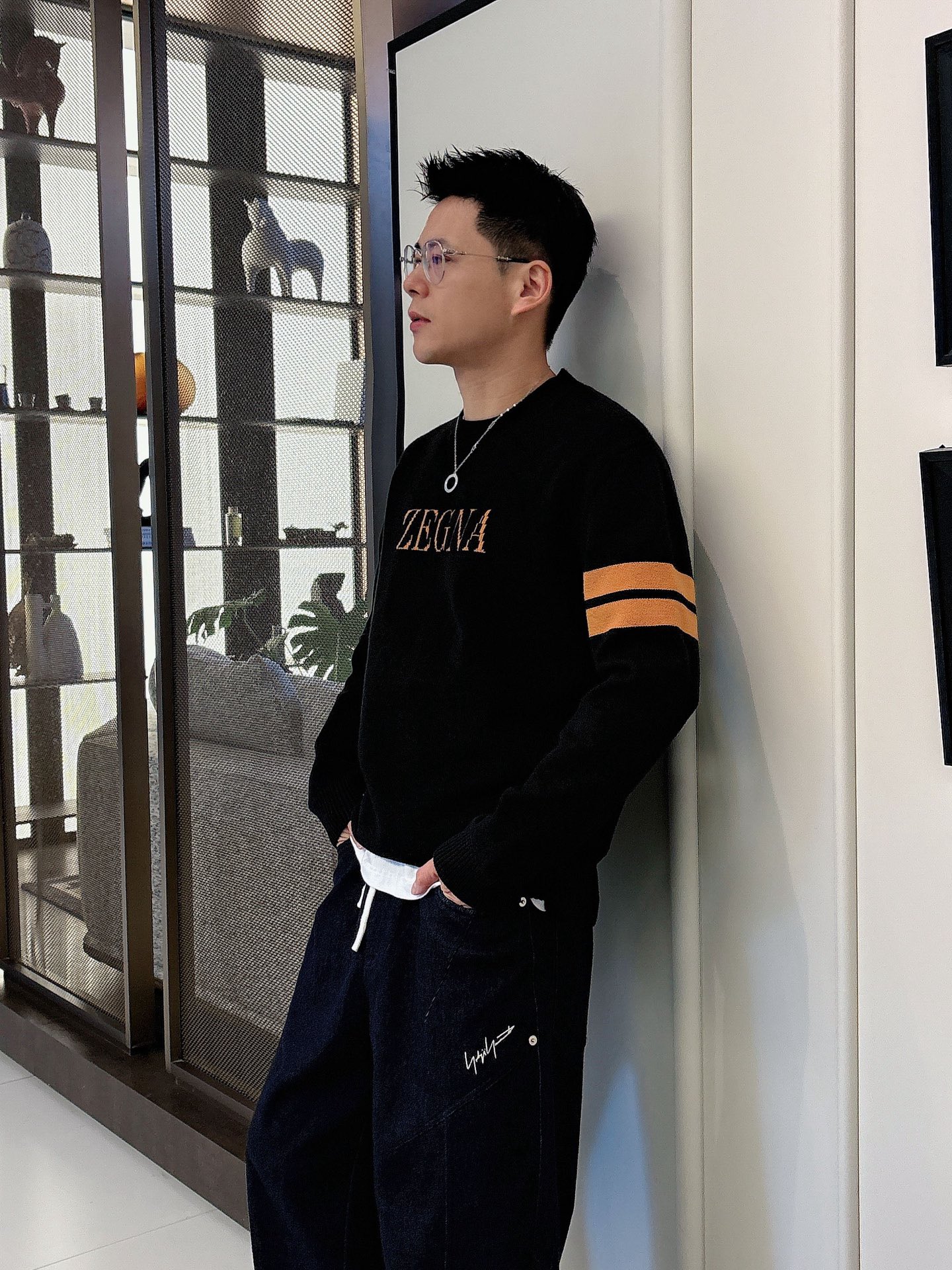Male Basic Clothing Wool Loose Fit M-xl
