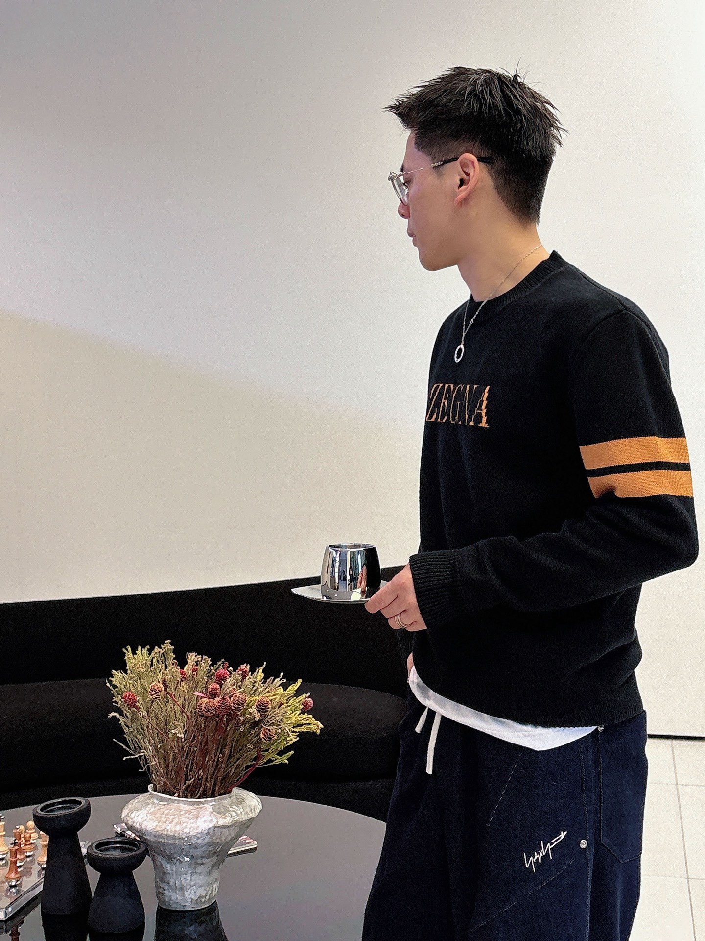 Male Basic Clothing Wool Loose Fit M-xl