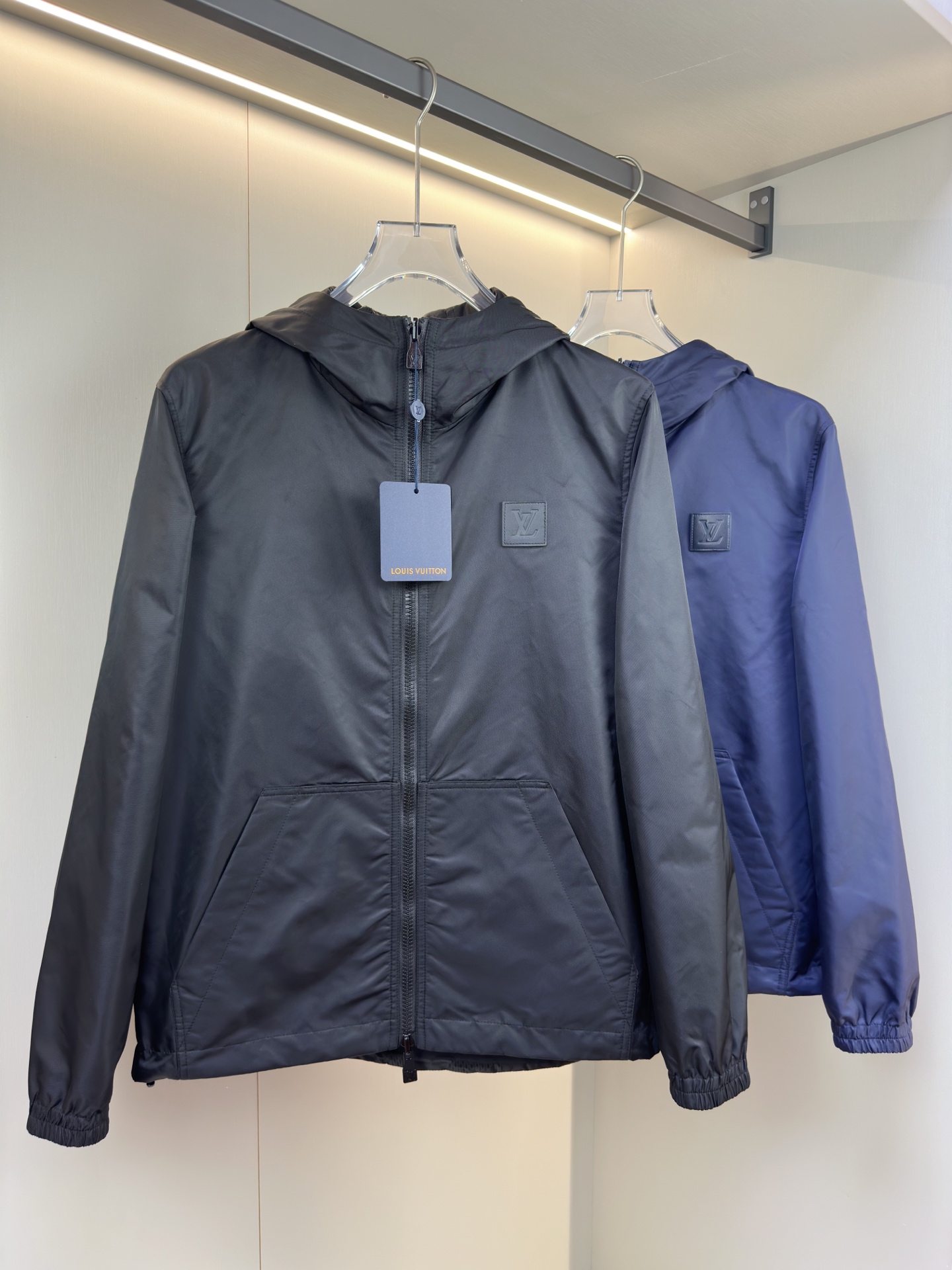 Louis Vuitton Male Jacket Black Plaid S-l