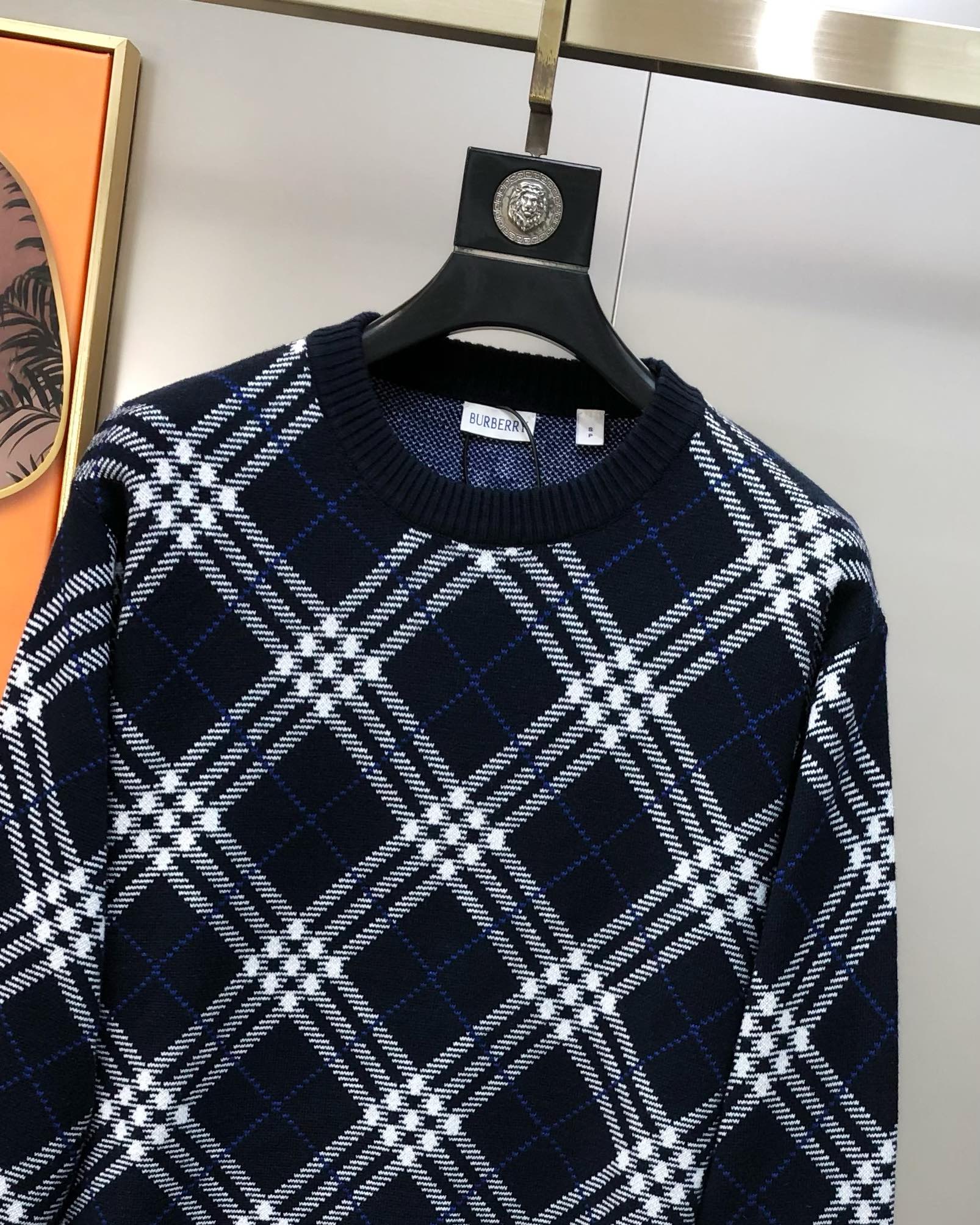 Burberry Male Basic Clothing Cotton Blue Plaid S-m-l
