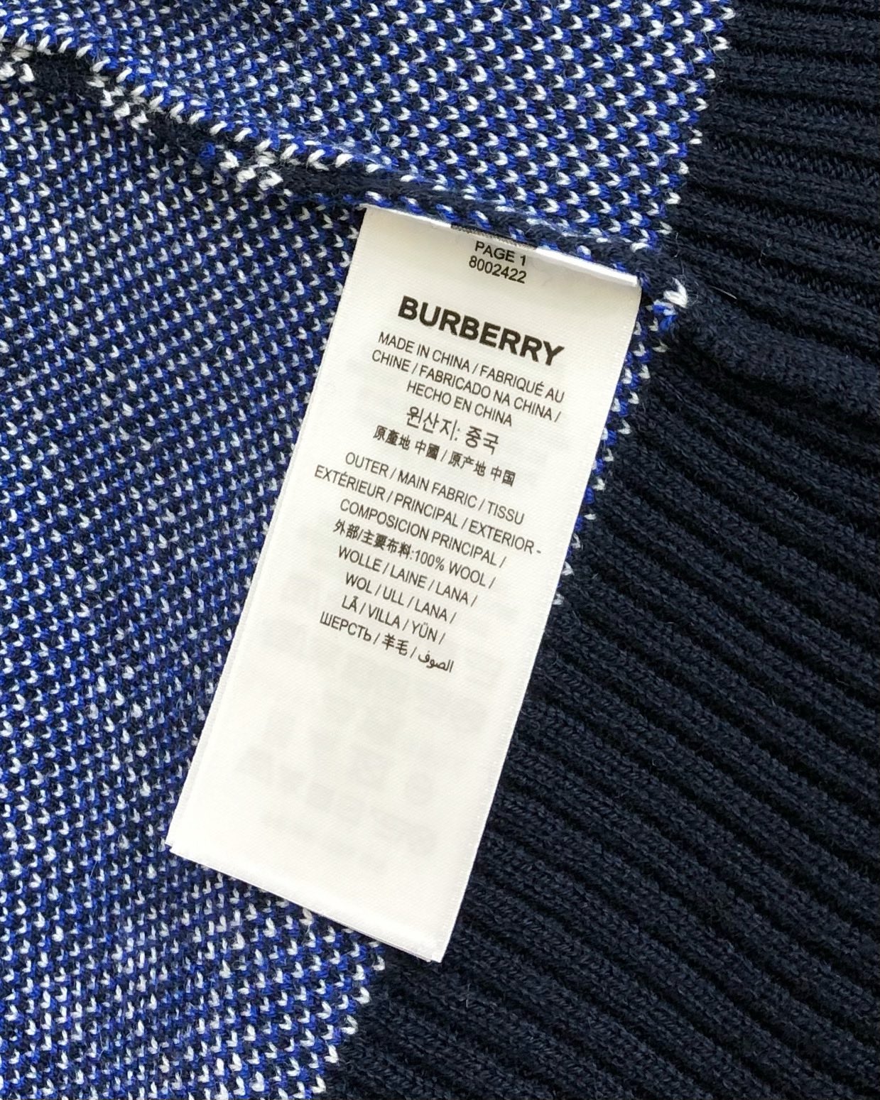 Burberry Male Basic Clothing Cotton Blue Plaid S-m-l