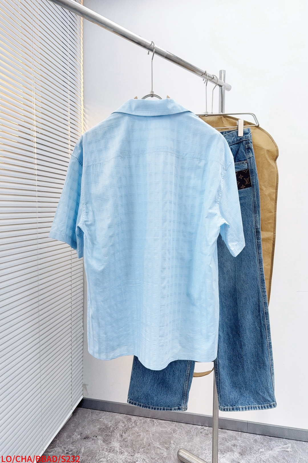 Loewe Male Shirt Cotton Blue S-m-l-xl