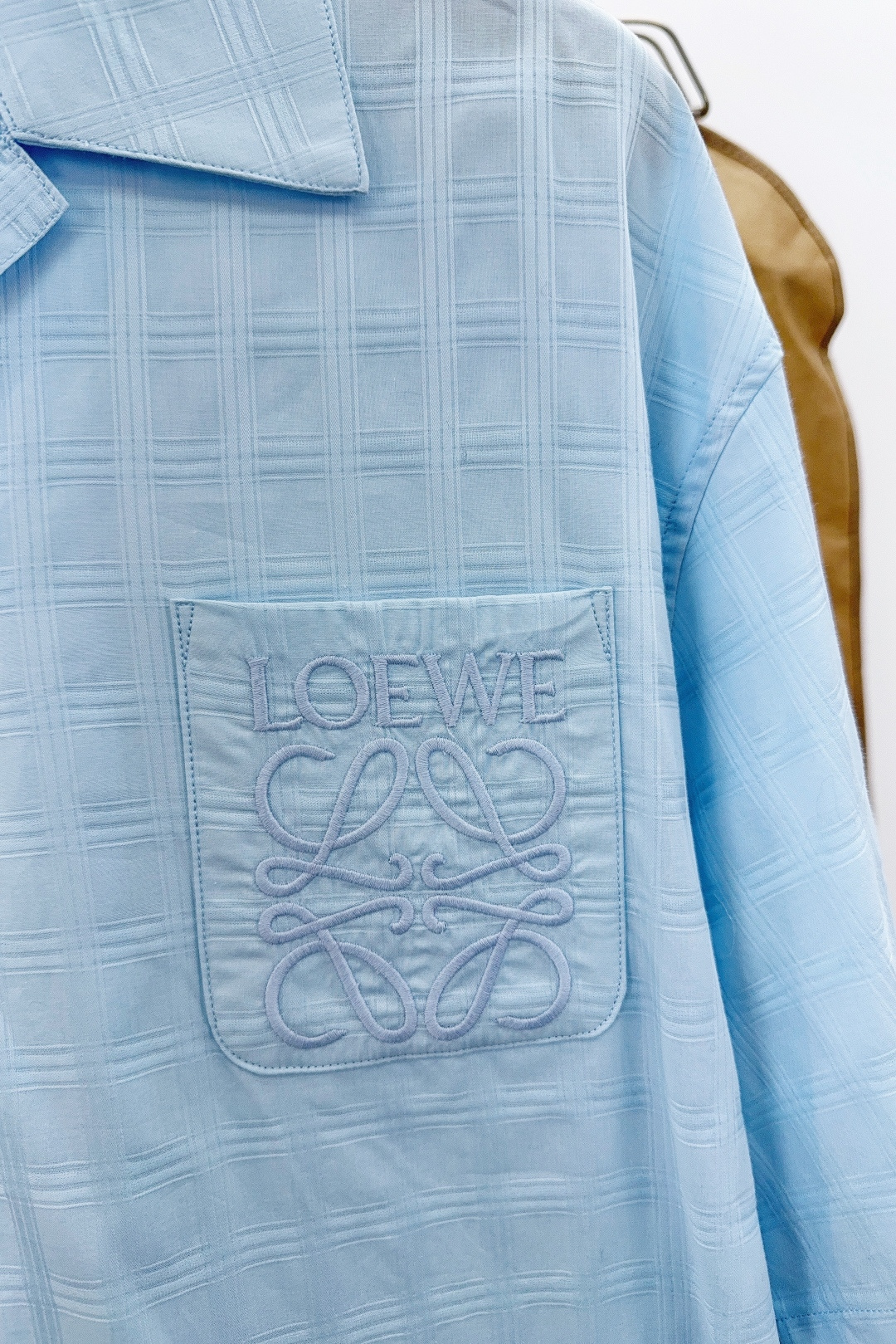 Loewe Male Shirt Cotton Blue S-m-l-xl