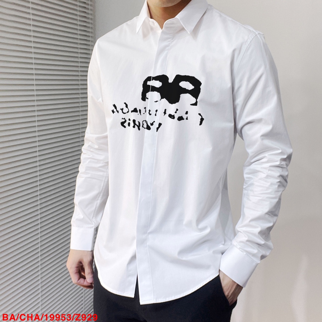 Balenciaga Couple Shirt Printed S-l