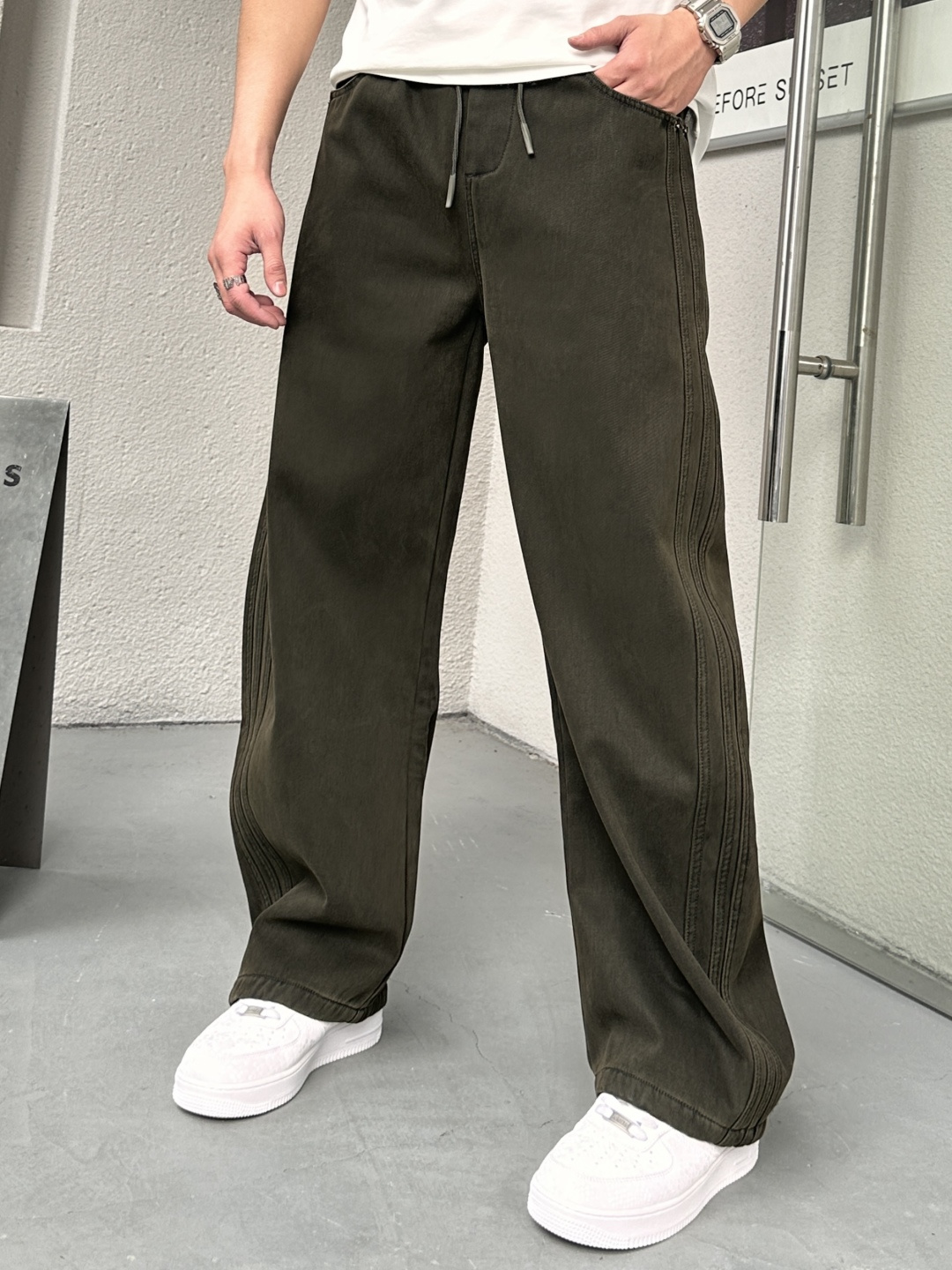 Balenciaga Male Basic Clothing Cotton Fleece Lined