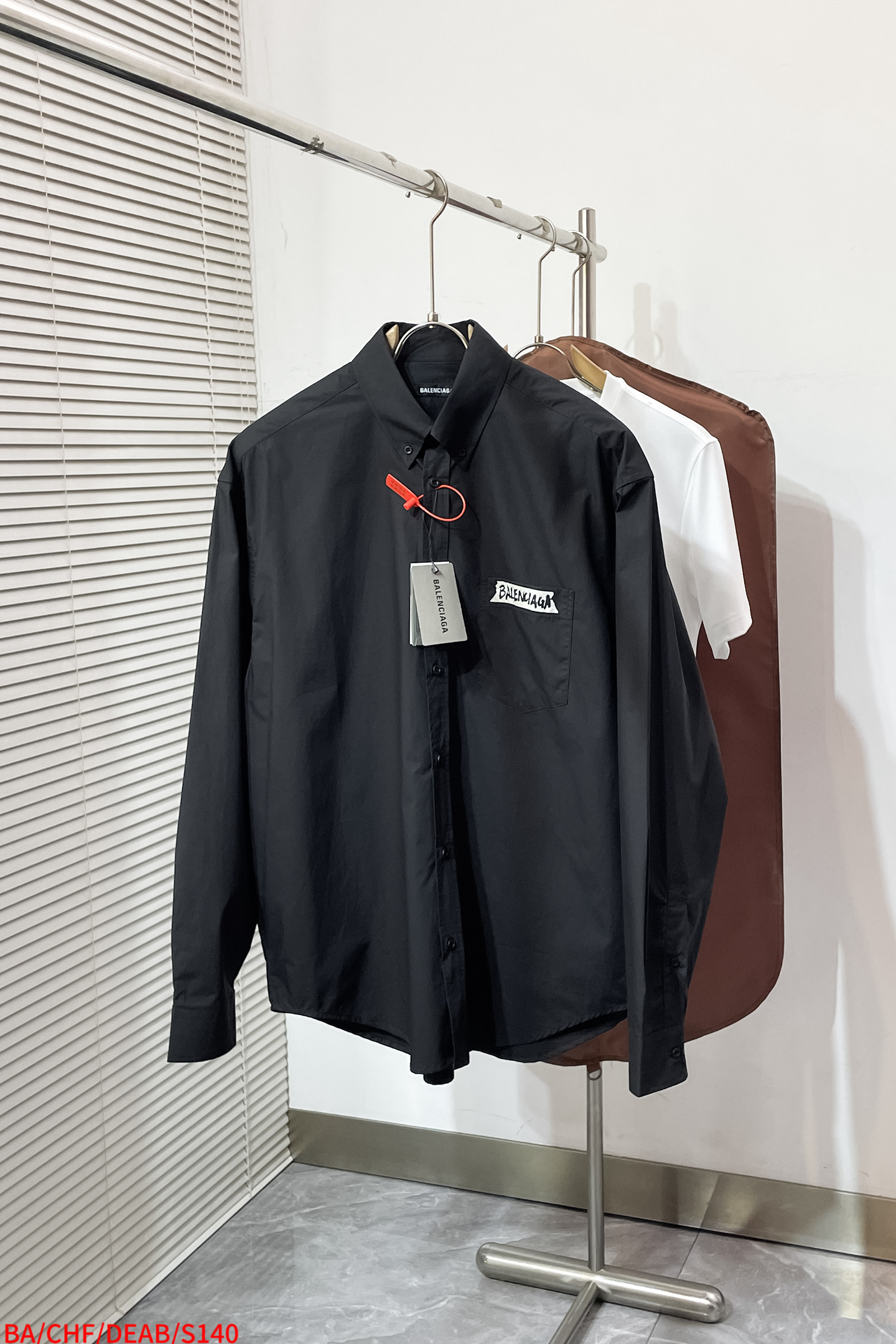 Balenciaga Couple Shirt Black Printed S-m-l-xl