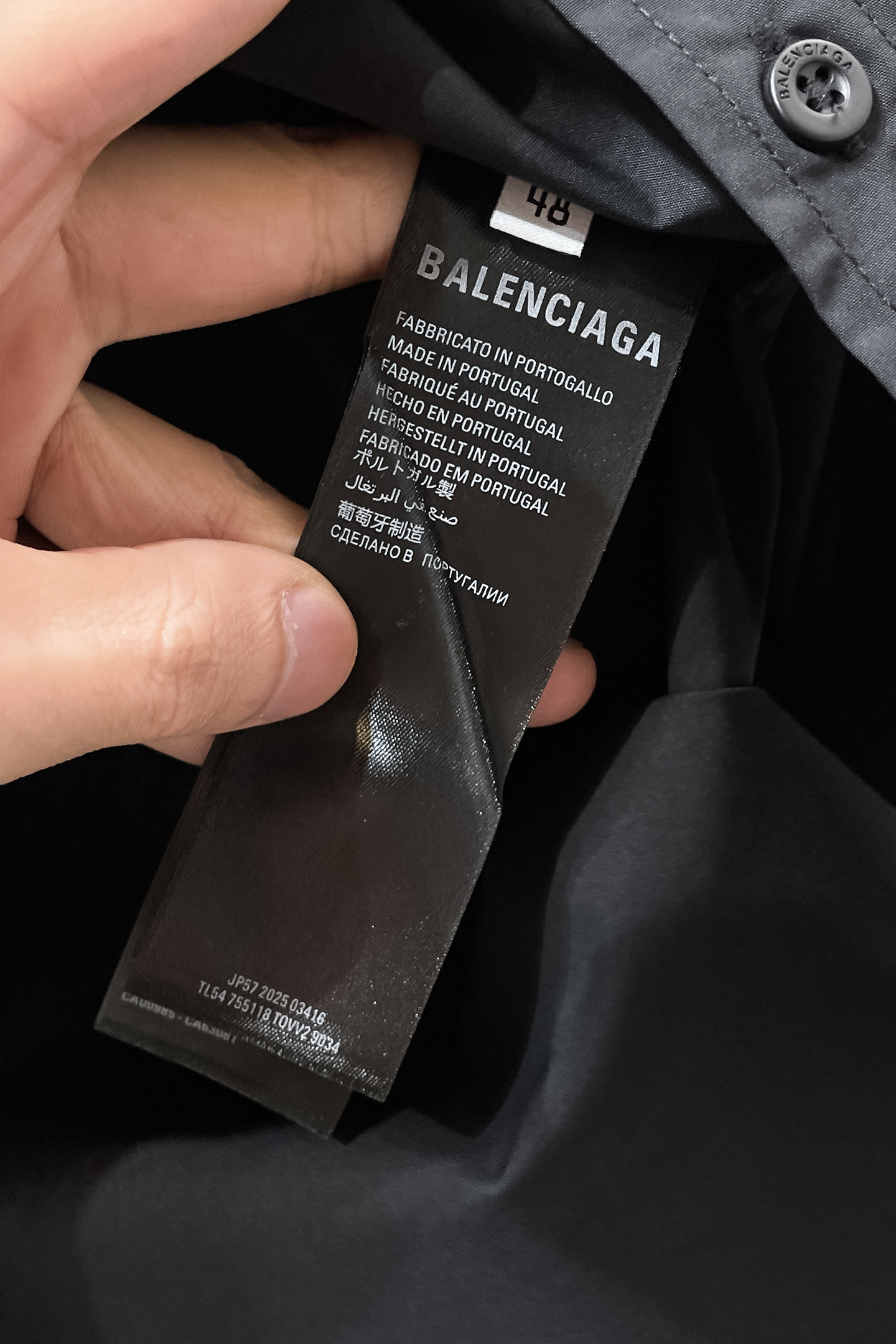 Balenciaga Couple Shirt Black Printed S-m-l-xl